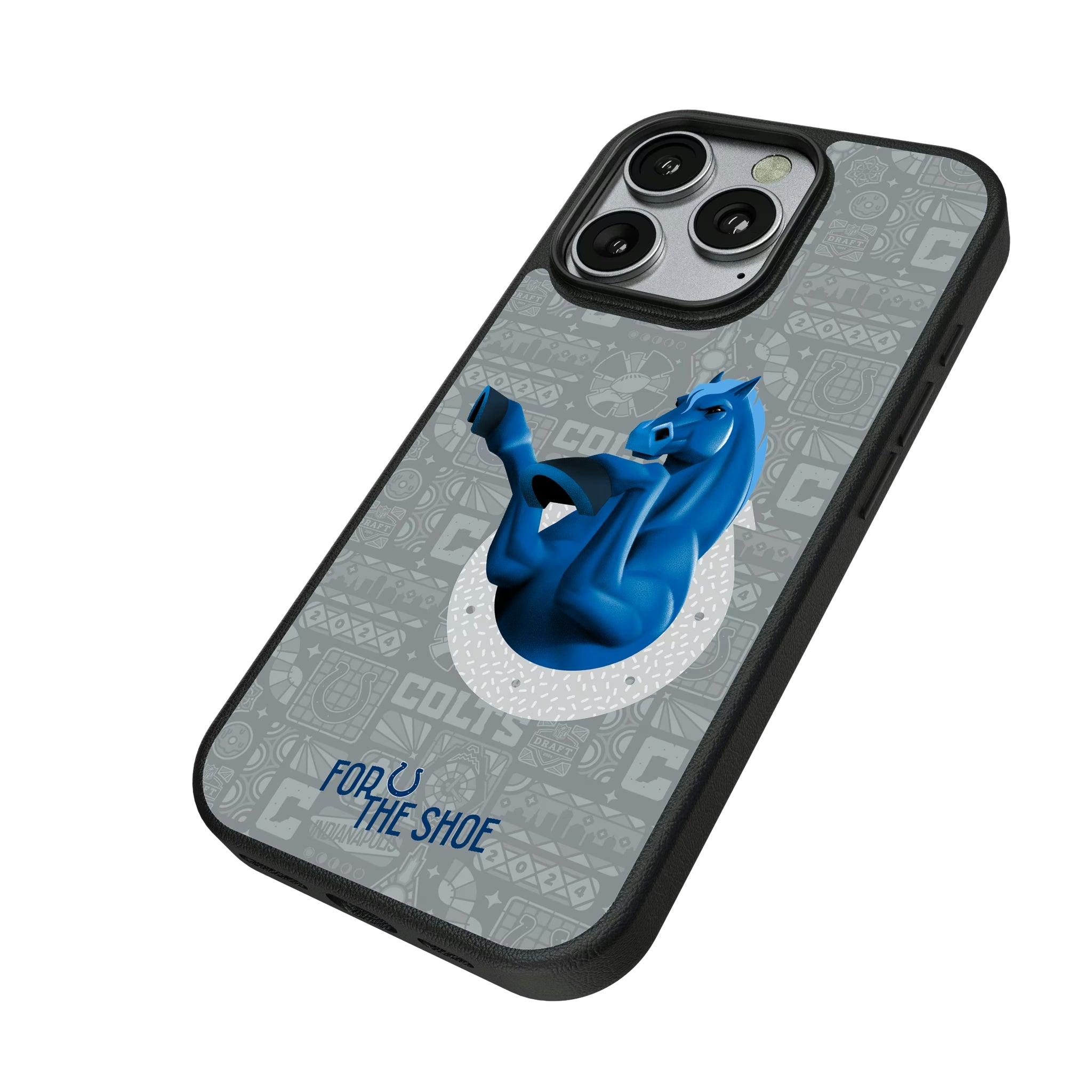 Indianapolis Colts Deco iPhone MagSafe Compatible Phone Case for Apple iPhone - Isometric View