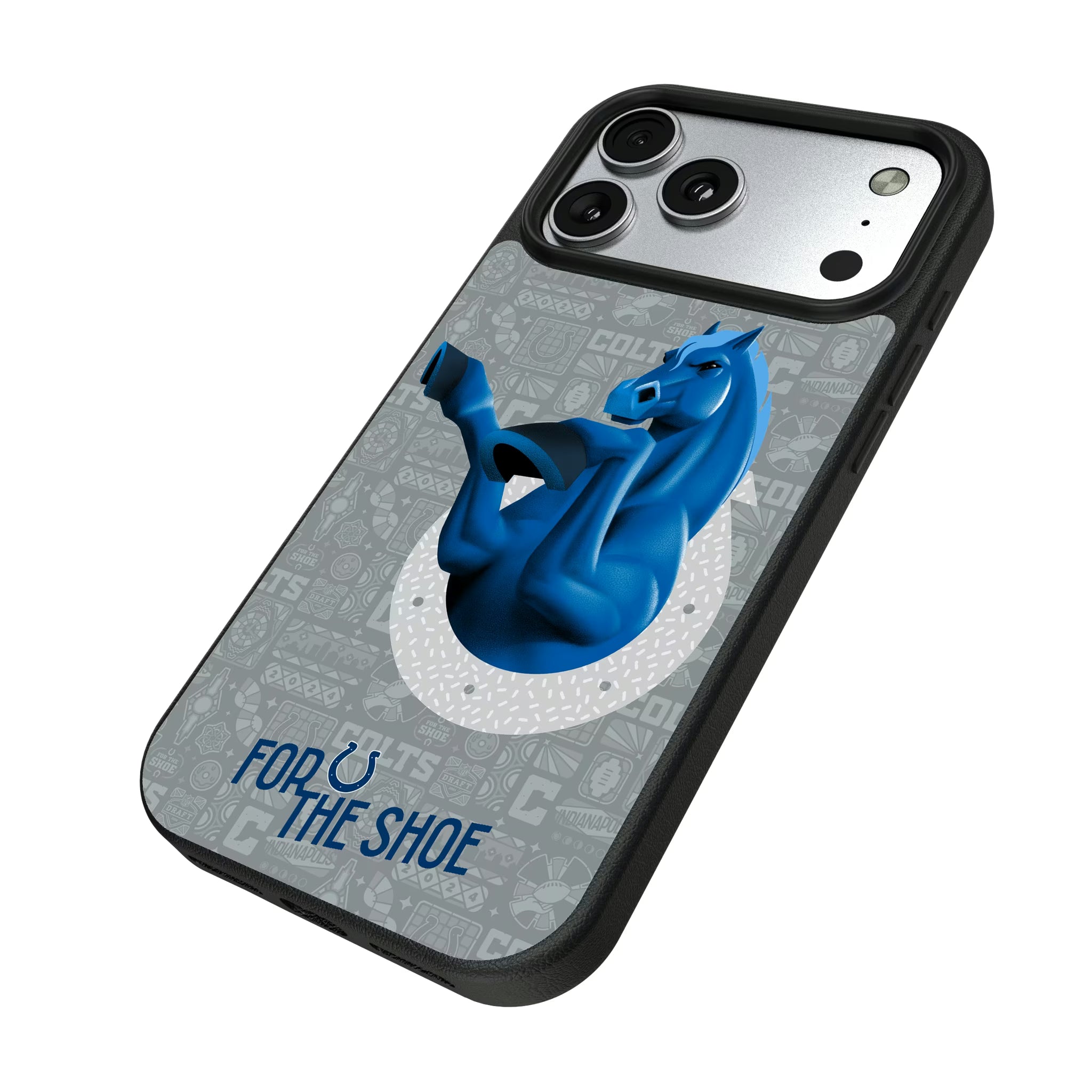 Indianapolis Colts Deco iPhone MagSafe Compatible Phone Case for Apple iPhone - Isometric View#Device_iPhone 17 Pro Max