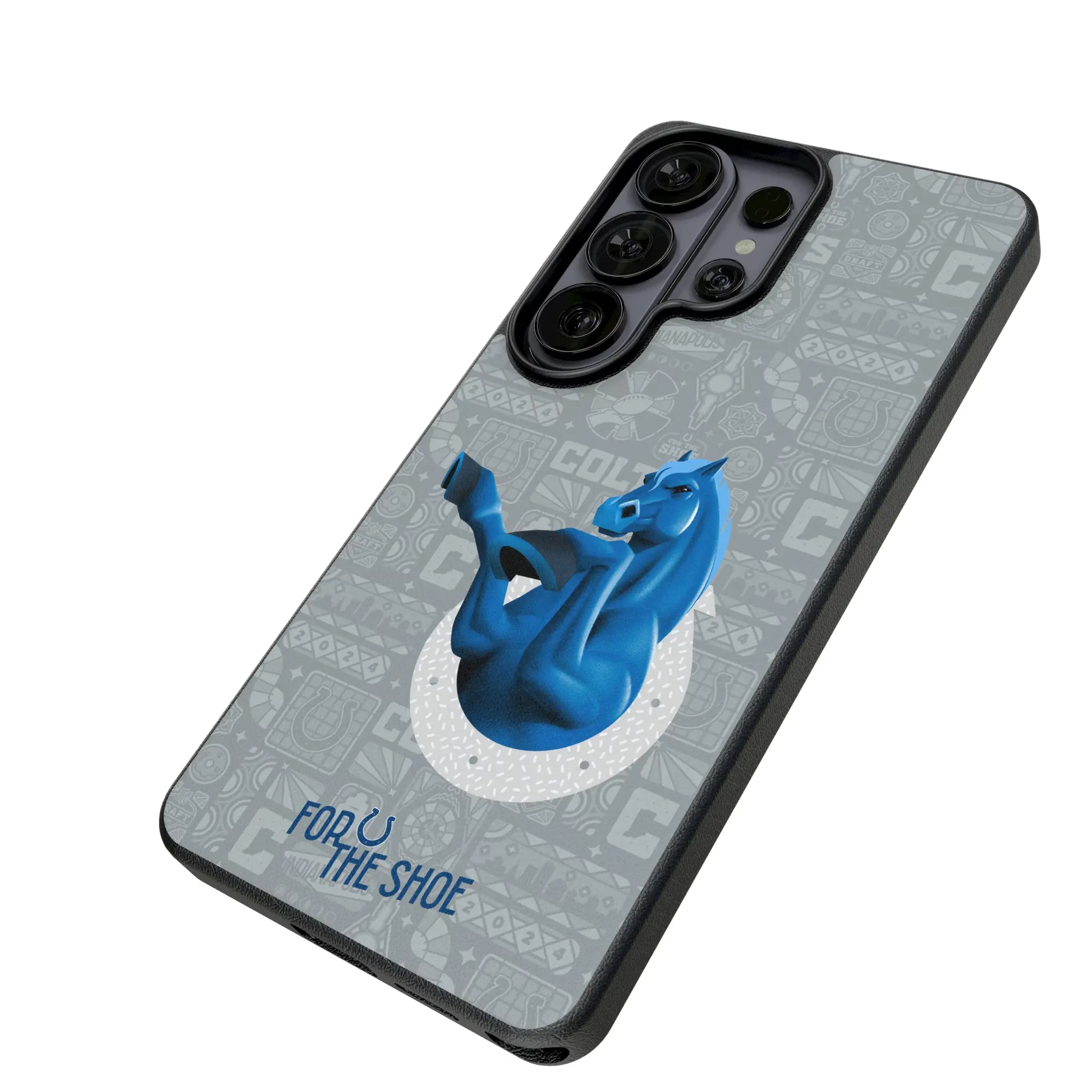 Indianapolis Colts Deco Galaxy MagSafe Compatible Phone Case for Samsung Galaxy - Isometric View#Device_Galaxy S26 Ultra