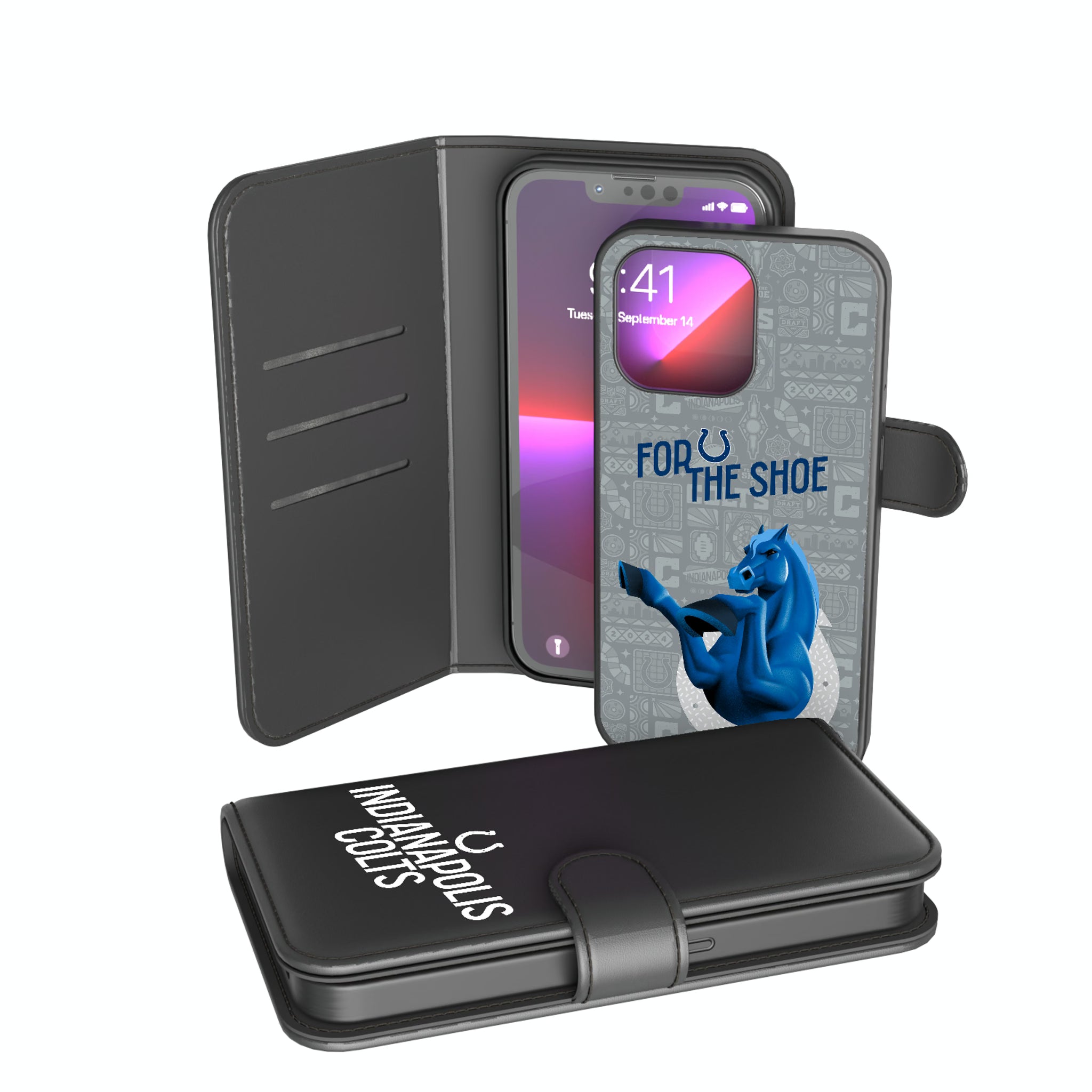 Indianapolis Colts Deco iPhone Wallet Phone Case for Apple iPhone