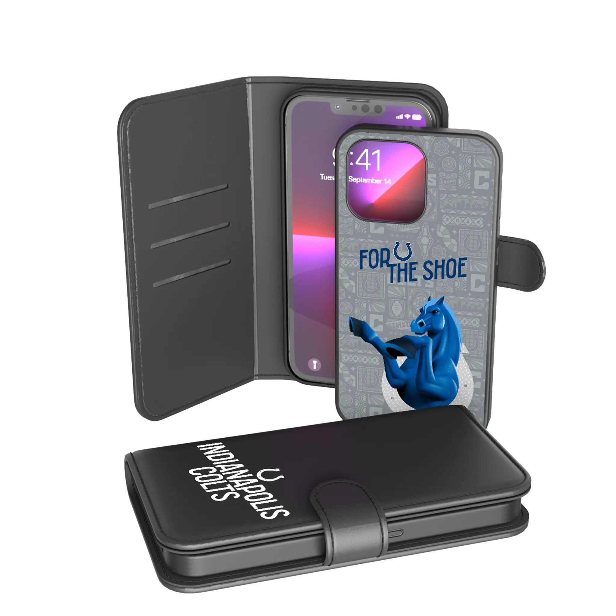 Indianapolis Colts Deco iPhone Wallet Phone Case for Apple iPhone
