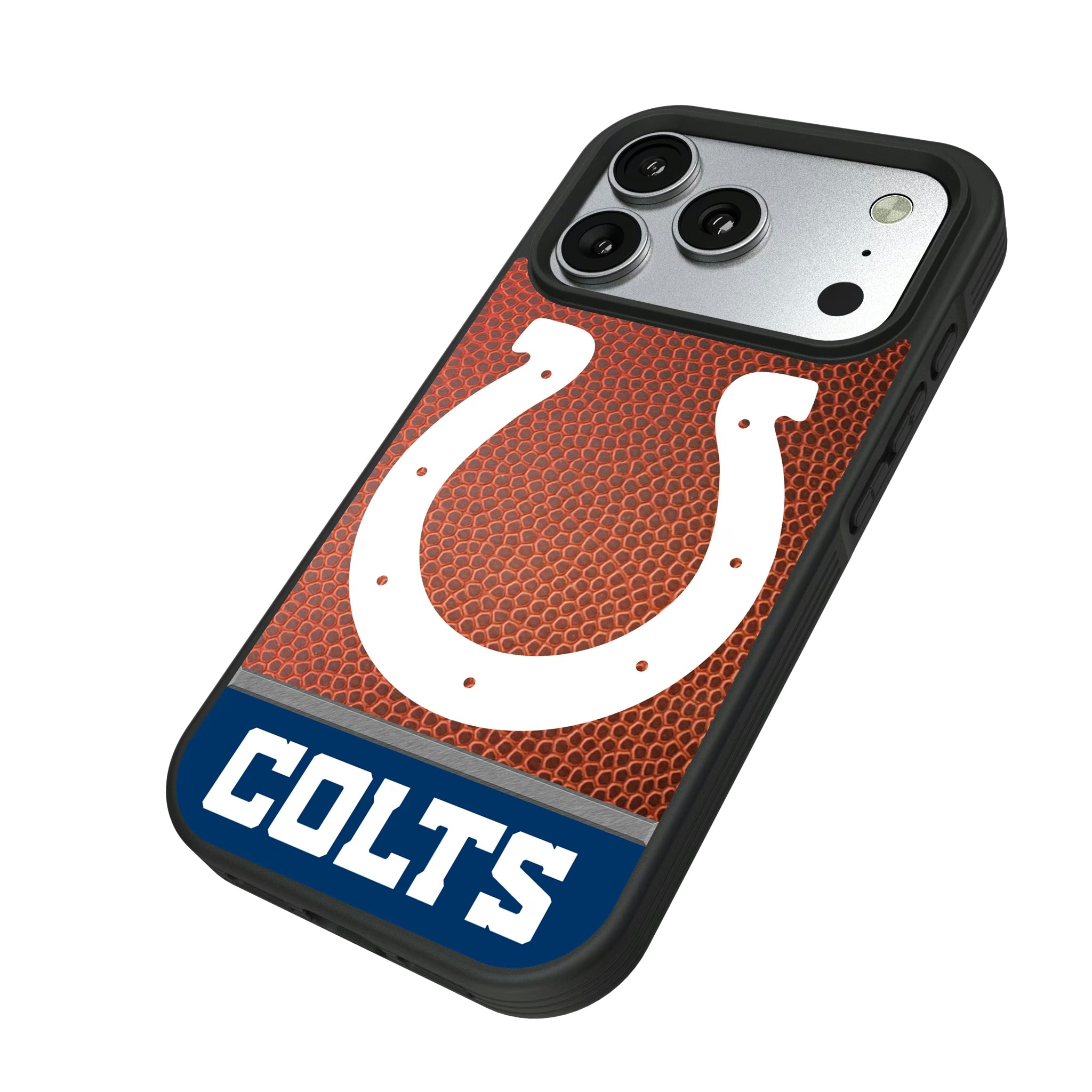 Indianapolis Colts Football Wordmark iPhone Bump Phone Case for Apple iPhone - Isometric View#Device_iPhone 17 Pro