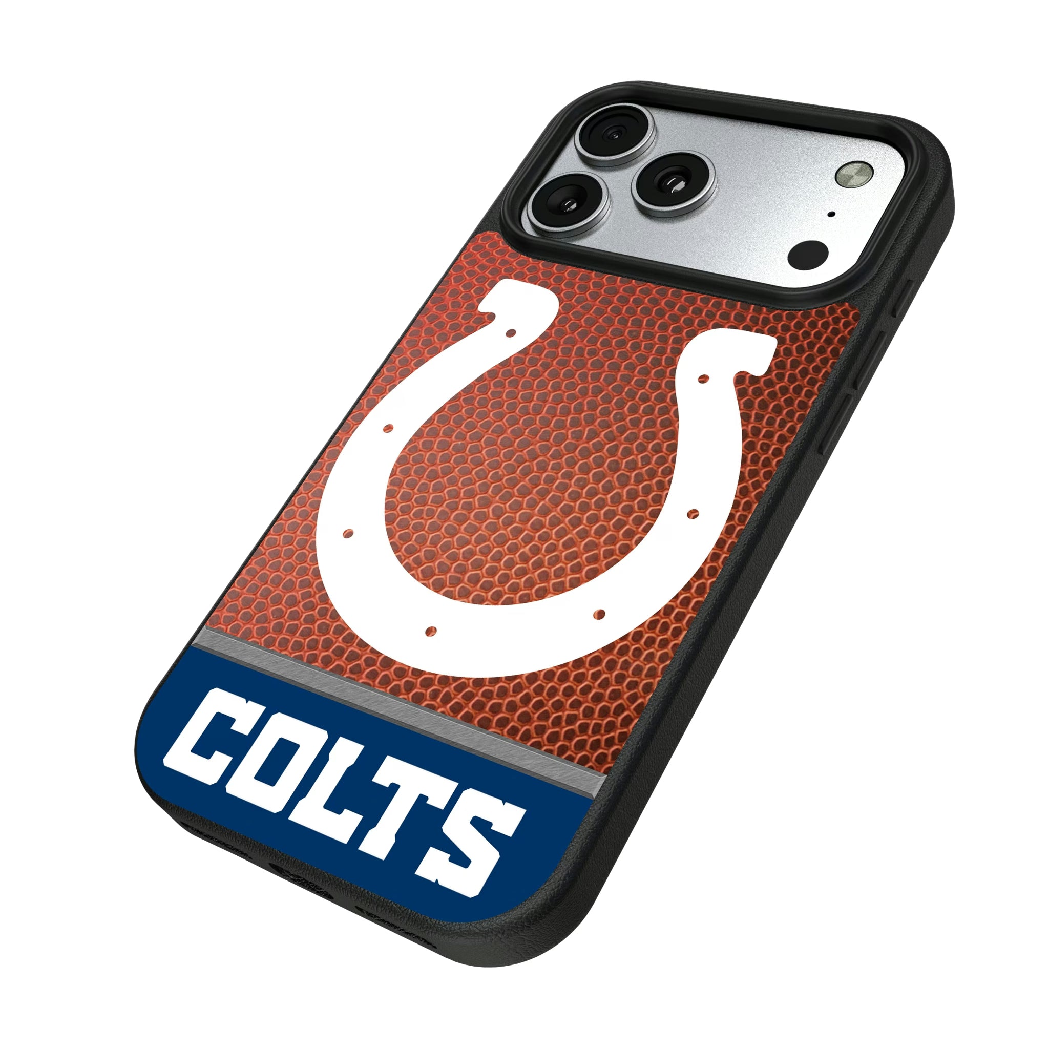 Indianapolis Colts Football Wordmark iPhone MagSafe Compatible Phone Case for Apple iPhone - Isometric View#Device_iPhone 17 Pro Max