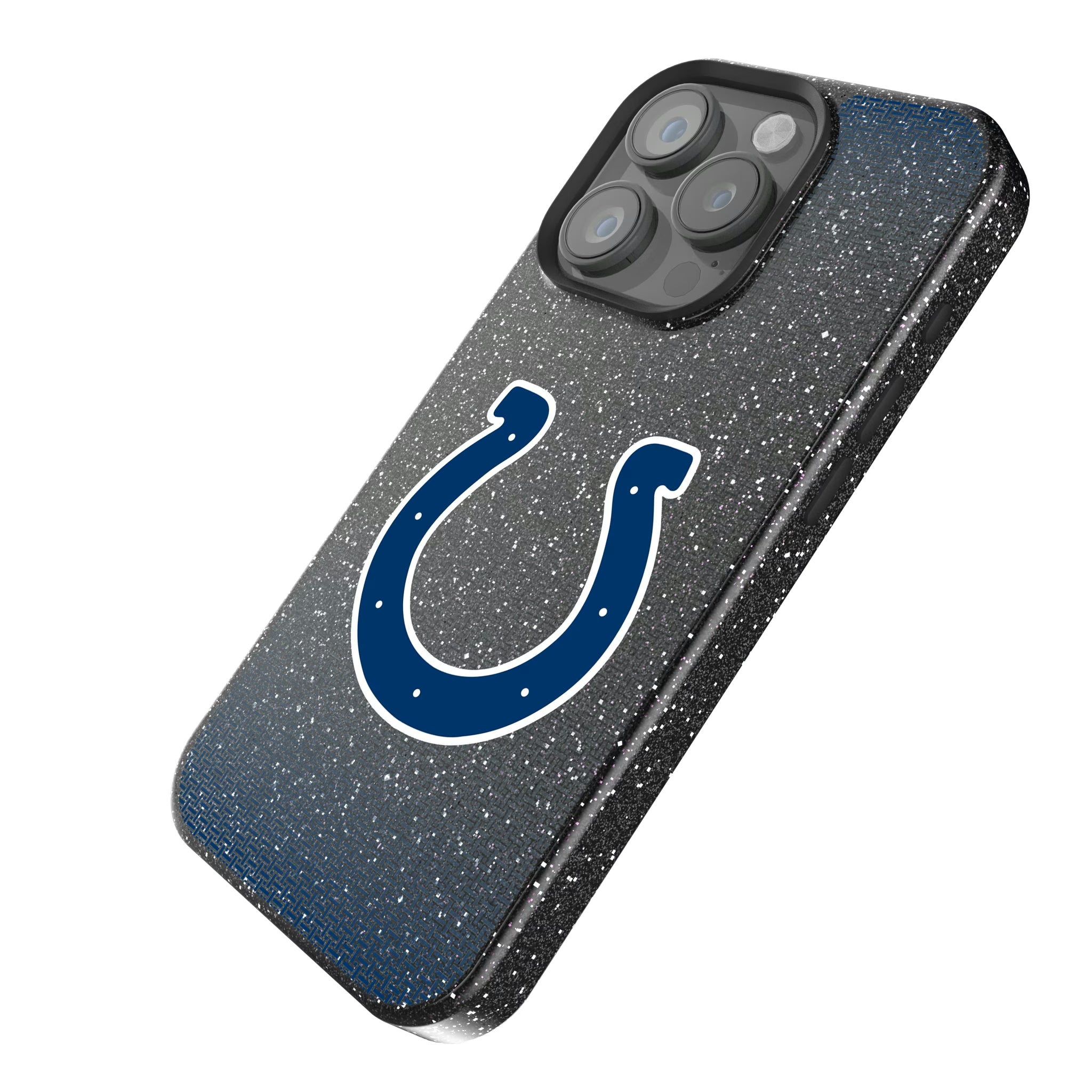Indianapolis Colts Linen iPhone Bling Phone Case for Apple iPhone - Isometric View