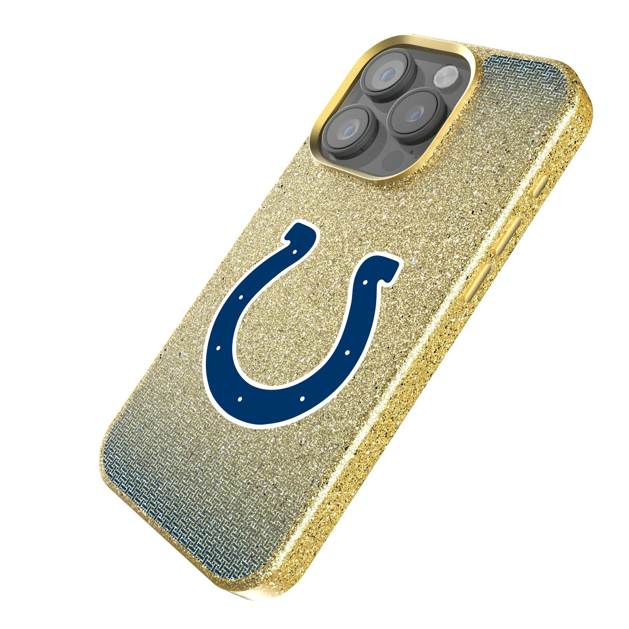Indianapolis Colts Linen iPhone Bling Phone Case for Apple iPhone - Isometric View