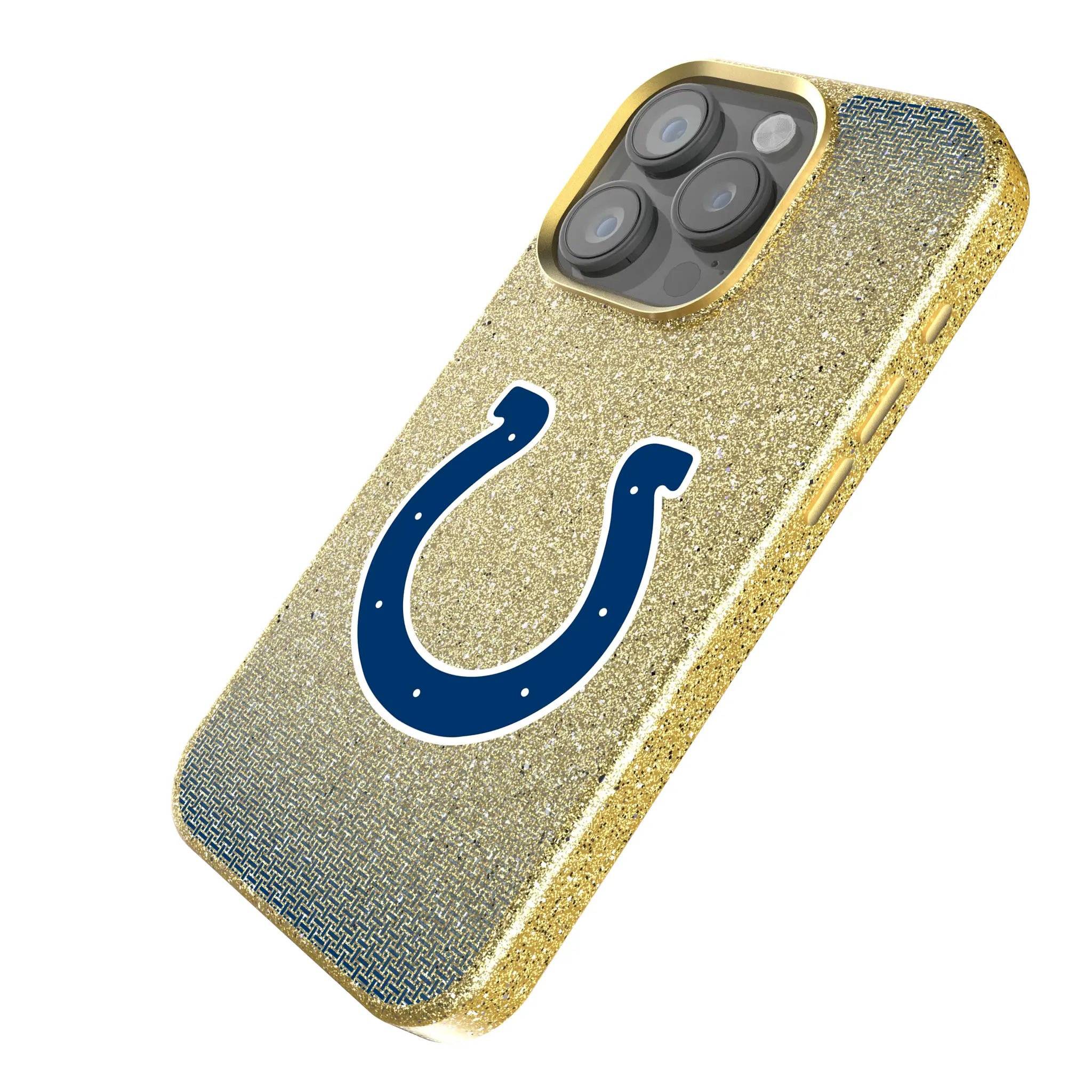 Indianapolis Colts Linen iPhone Bling Phone Case for Apple iPhone - Isometric View