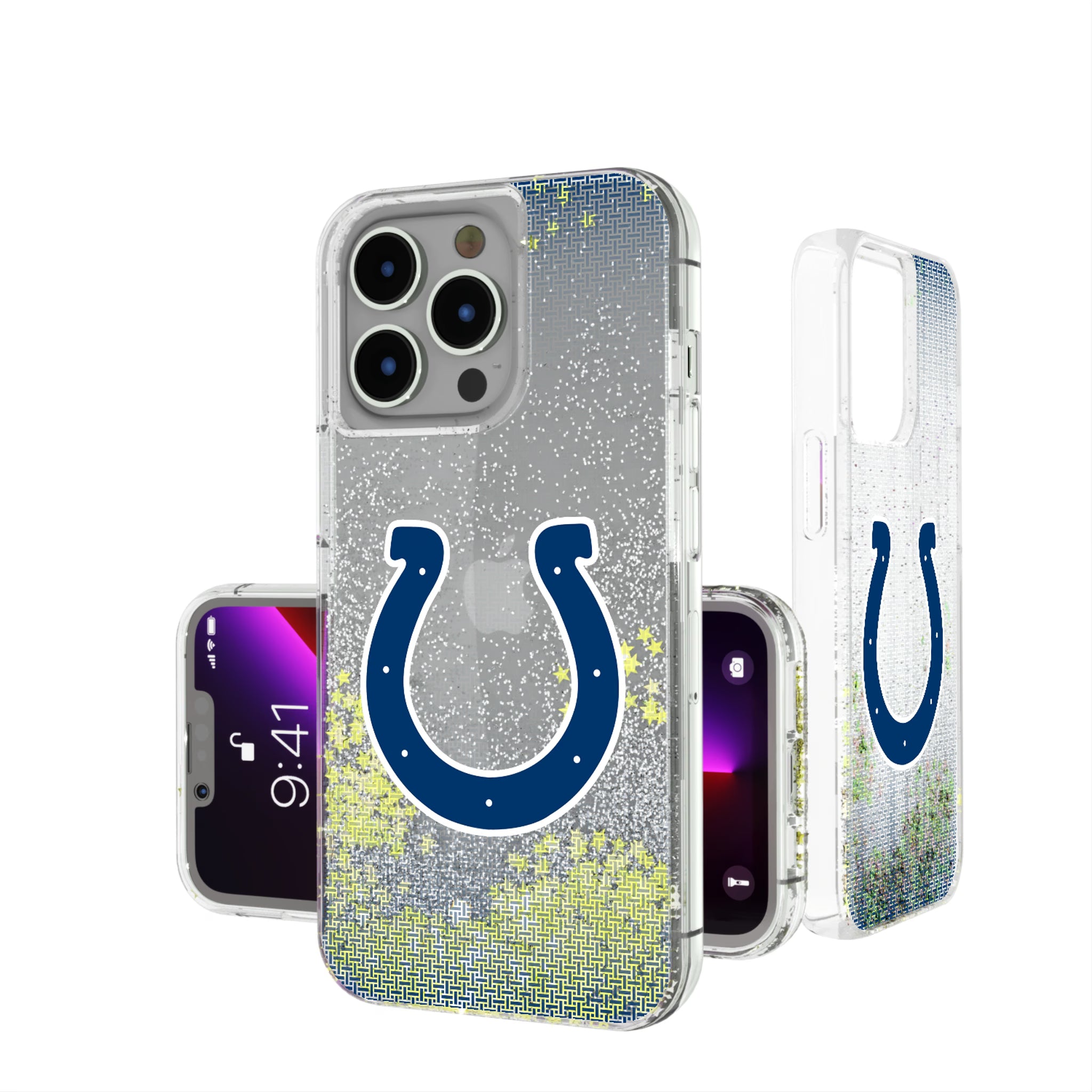 Indianapolis Colts Linen iPhone Glitter Phone Case for Apple iPhone