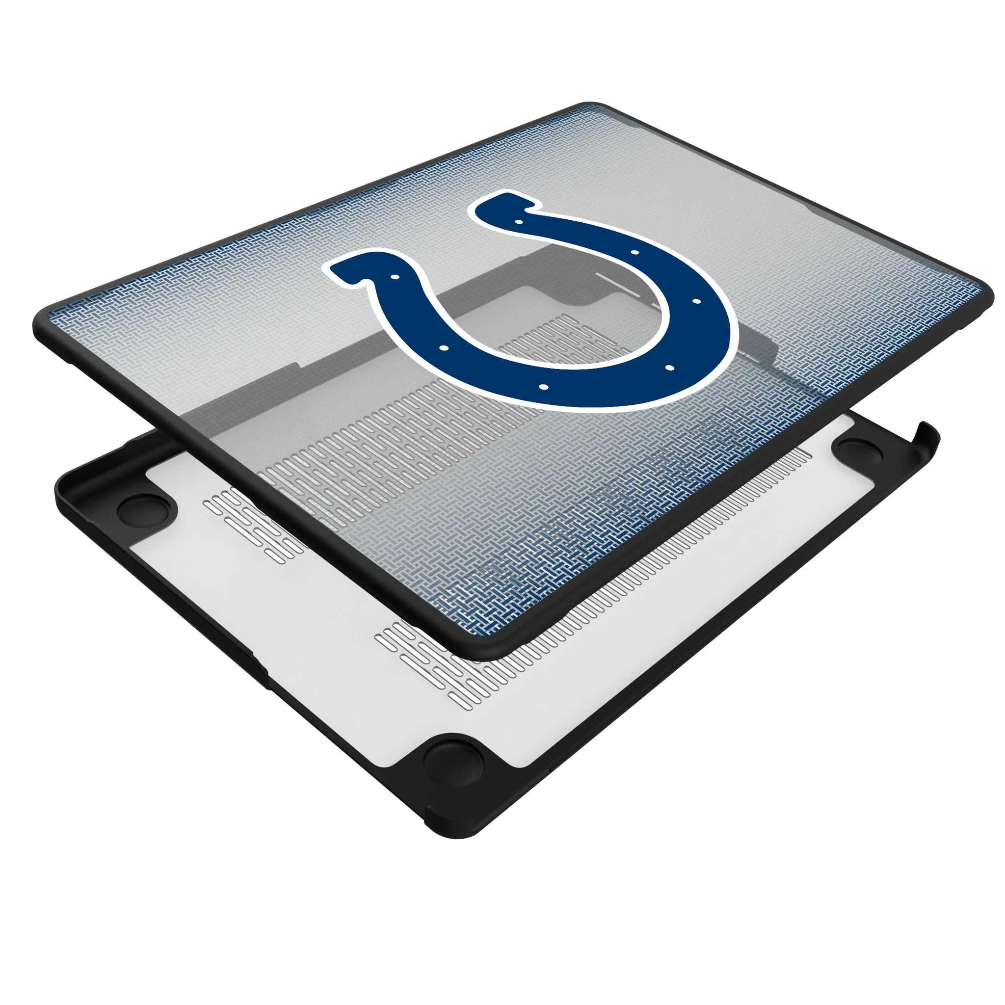 Indianapolis Colts Linen MacBook Laptop Case for Apple MacBook - Isometric View#Device_MacBook Pro (14-inch, 2021) / MacBook Pro (14-inch, 2023) / MacBook Pro (14-inch, 2024)