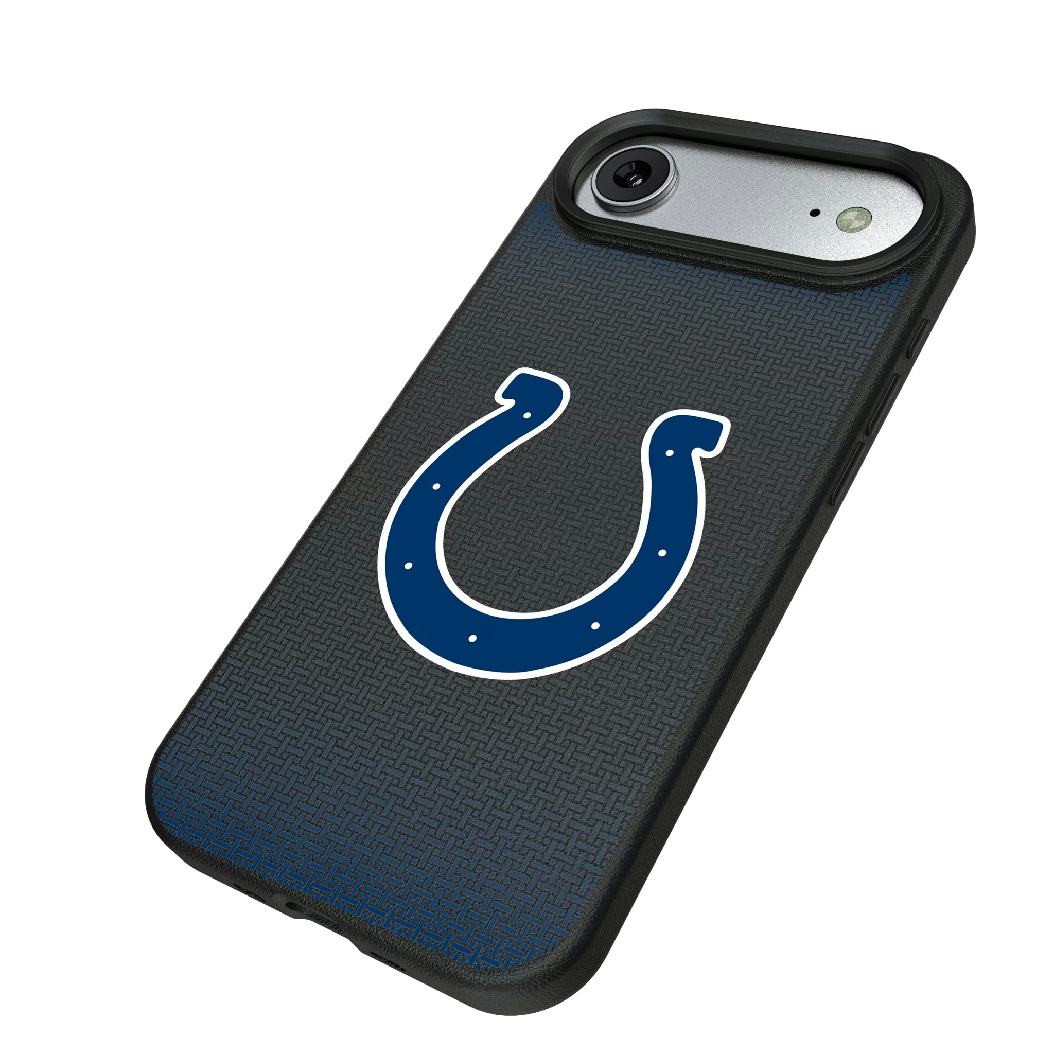 Indianapolis Colts Linen iPhone MagSafe Compatible Phone Case for Apple iPhone - Isometric View#Device_iPhone Air