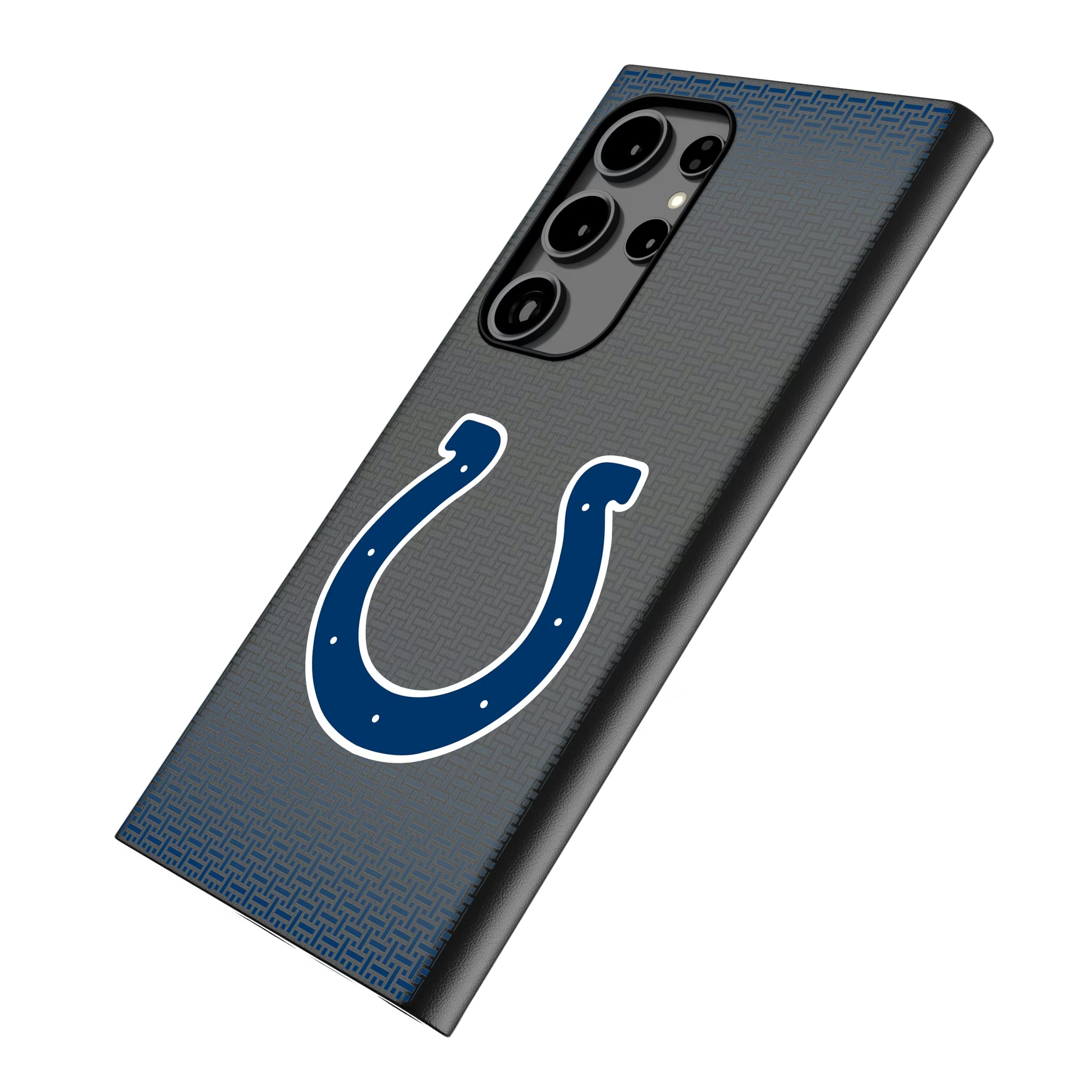 Indianapolis Colts Linen Galaxy MagSafe Compatible Phone Case for Samsung Galaxy - Isometric View