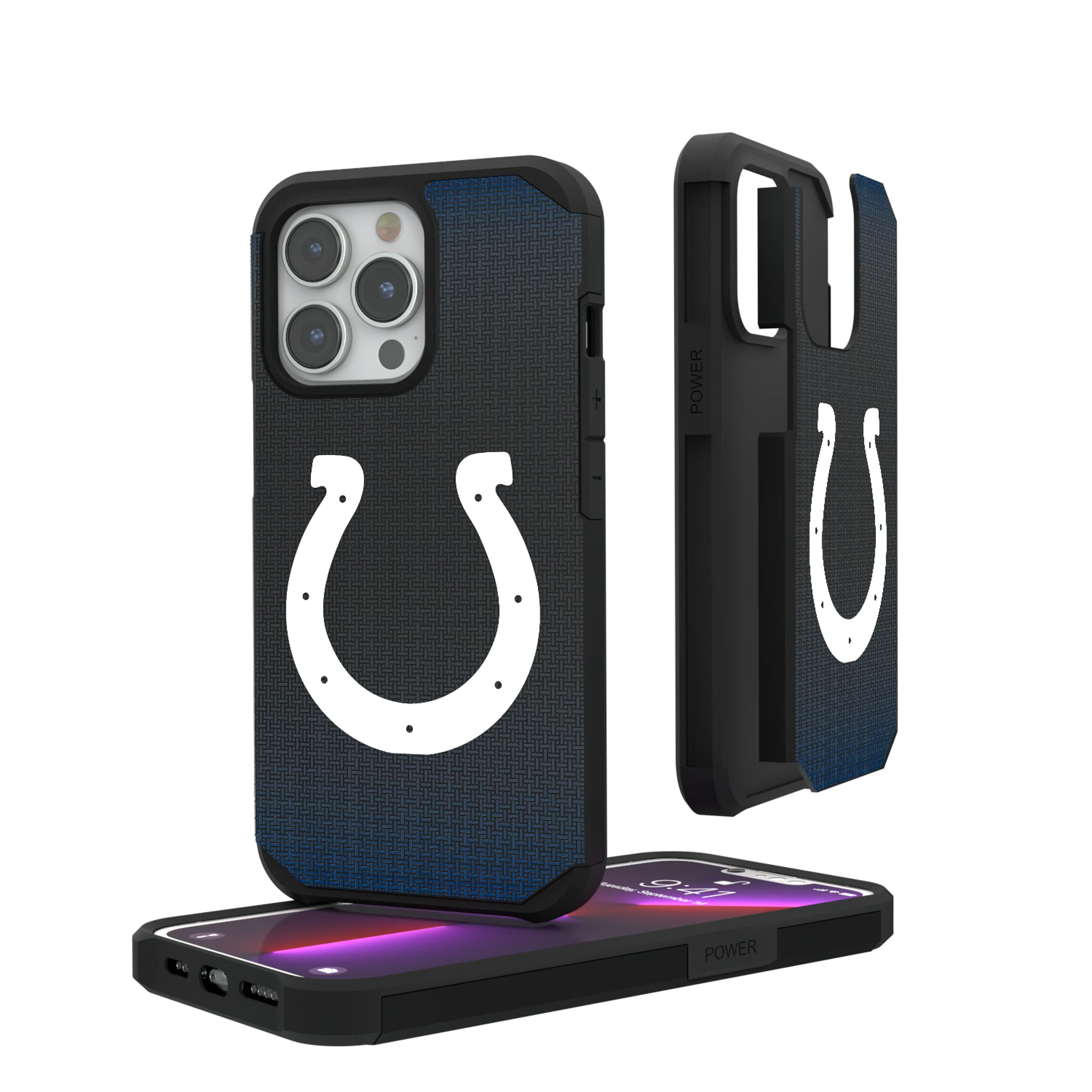 Indianapolis Colts Linen iPhone Rugged Phone Case for Apple iPhone#Device_iPhone 13 Pro