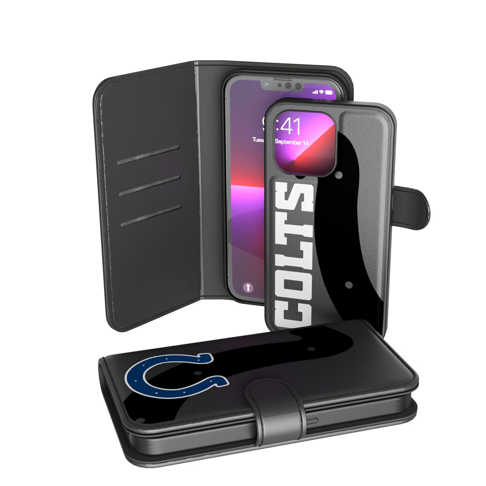 Indianapolis Colts Monocolor Tilt iPhone Wallet Phone Case for Apple iPhone