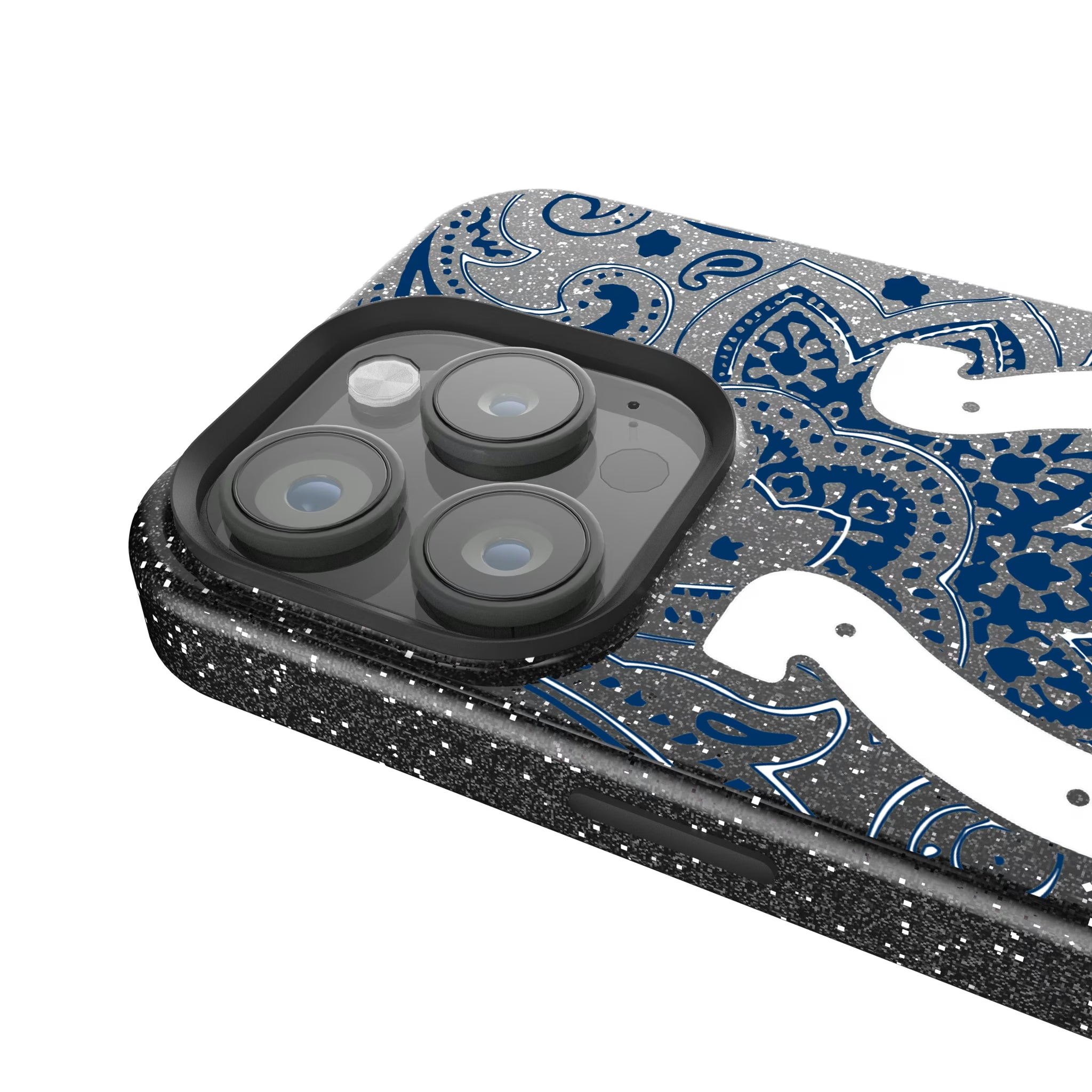 Indianapolis Colts Paisley iPhone Bling Phone Case for Apple iPhone - Detail