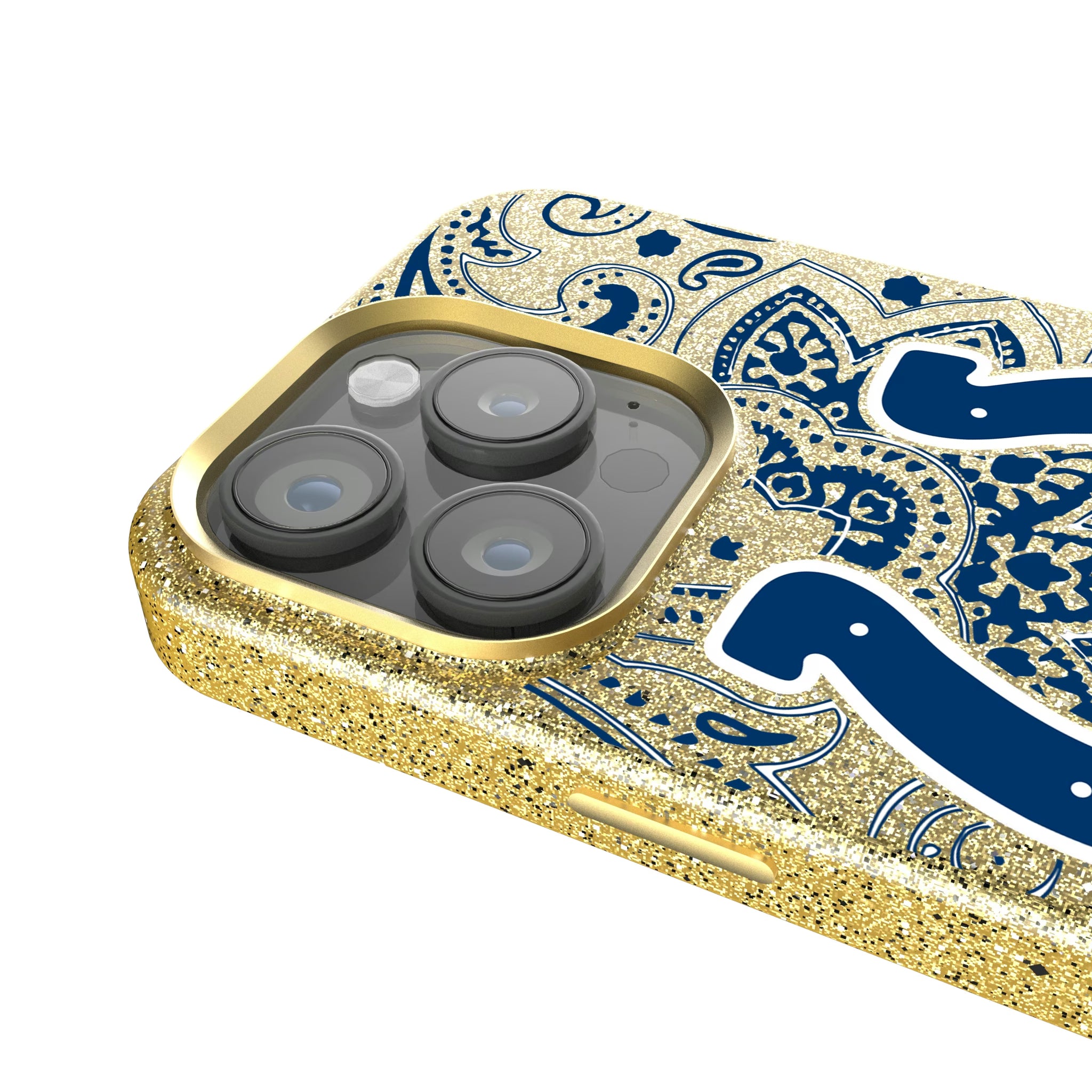 Indianapolis Colts Paisley iPhone Bling Phone Case for Apple iPhone - Detail