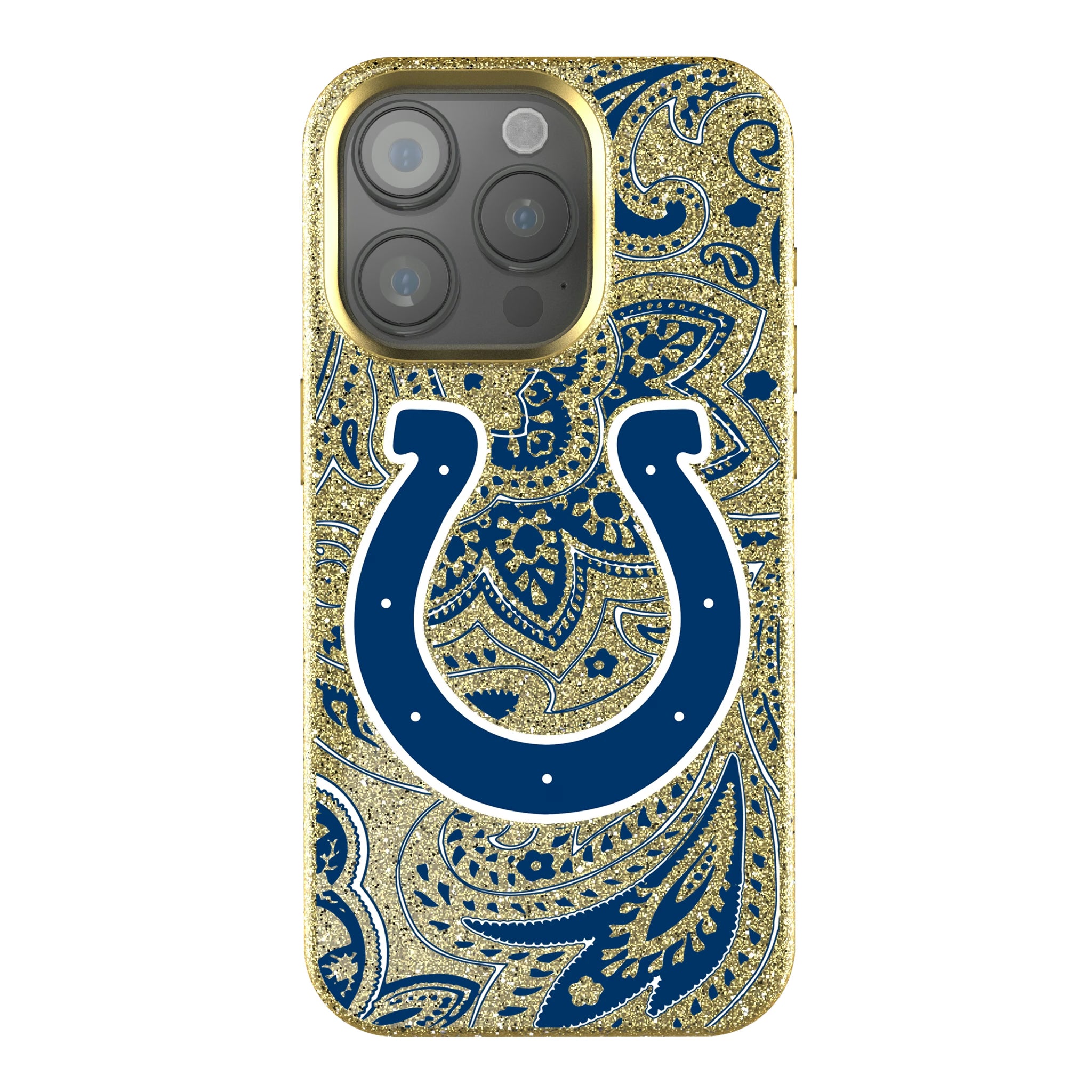 Indianapolis Colts Paisley iPhone Bling Phone Case for Apple iPhone