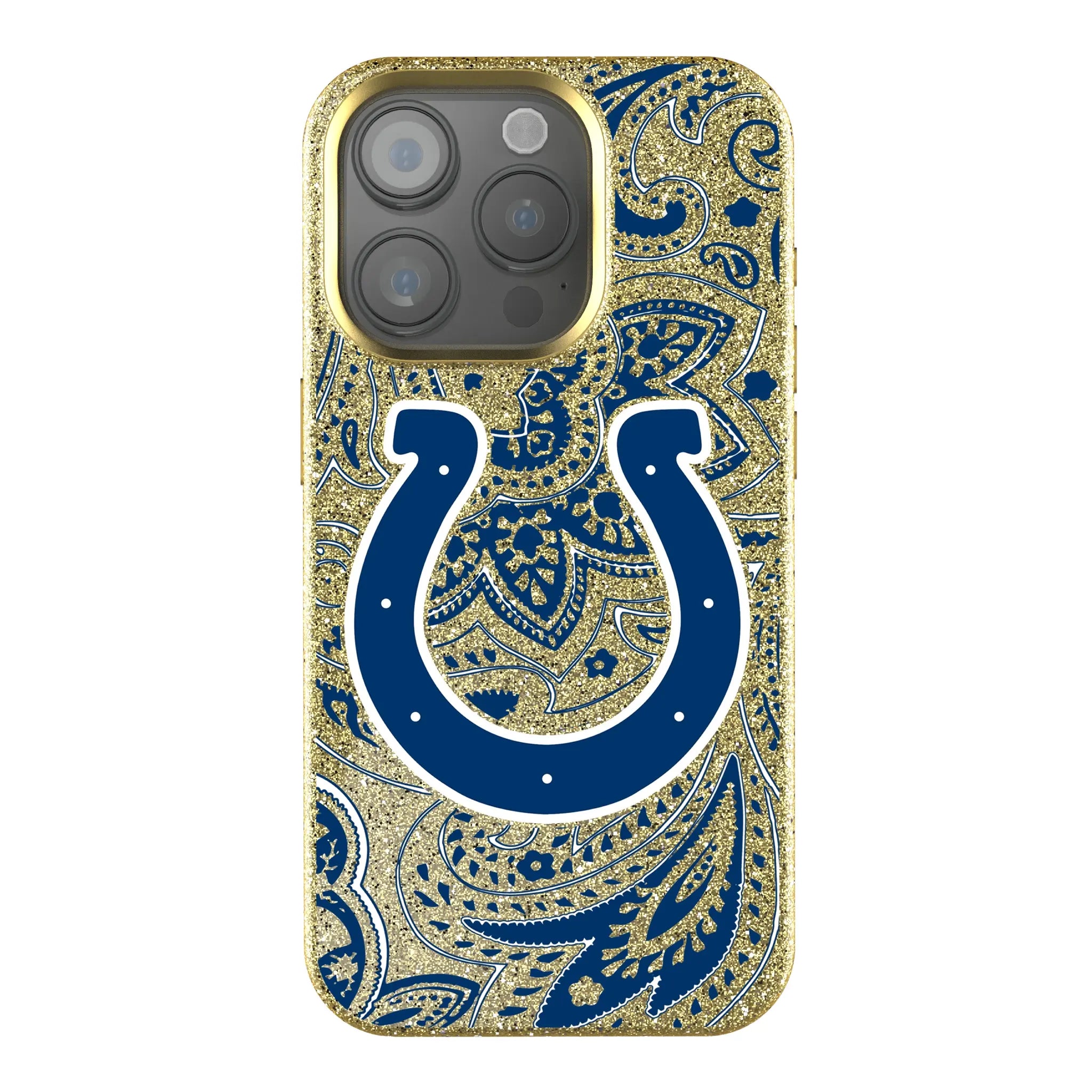 Indianapolis Colts Paisley iPhone Bling Phone Case for Apple iPhone