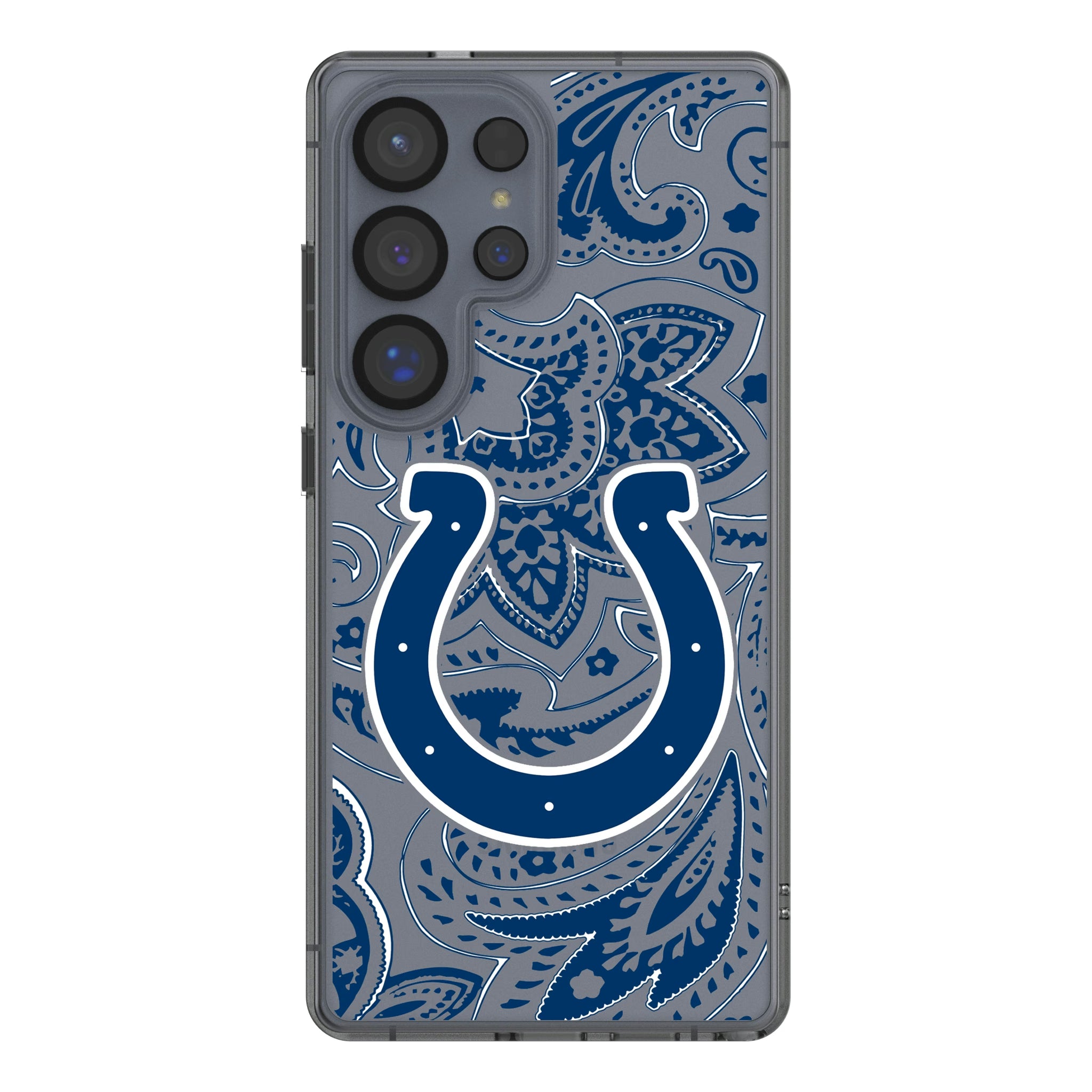 Indianapolis Colts Paisley Galaxy Clear Phone Case for Samsung Galaxy