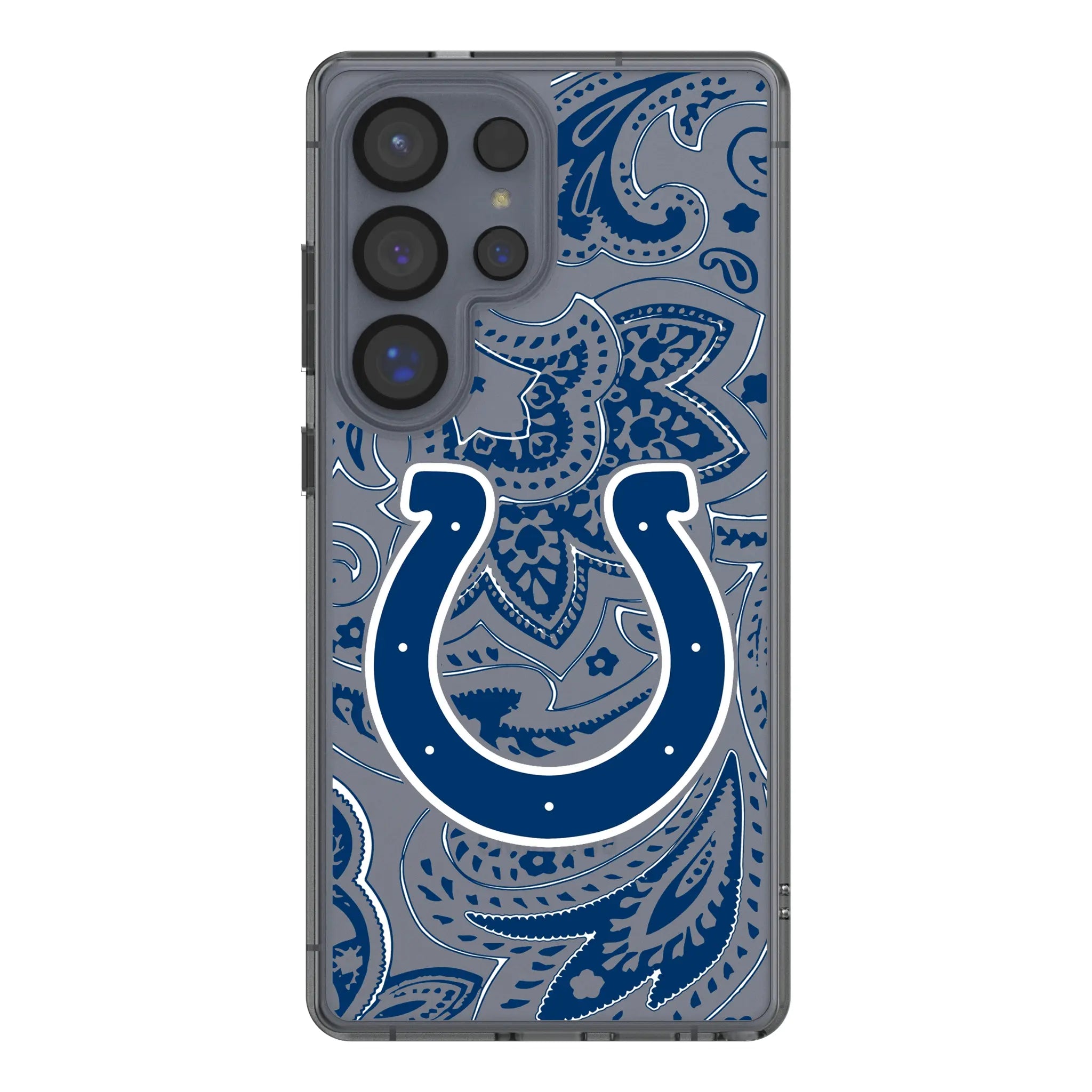 Indianapolis Colts Paisley Galaxy Clear Phone Case for Samsung Galaxy#Device_Galaxy S25 Ultra