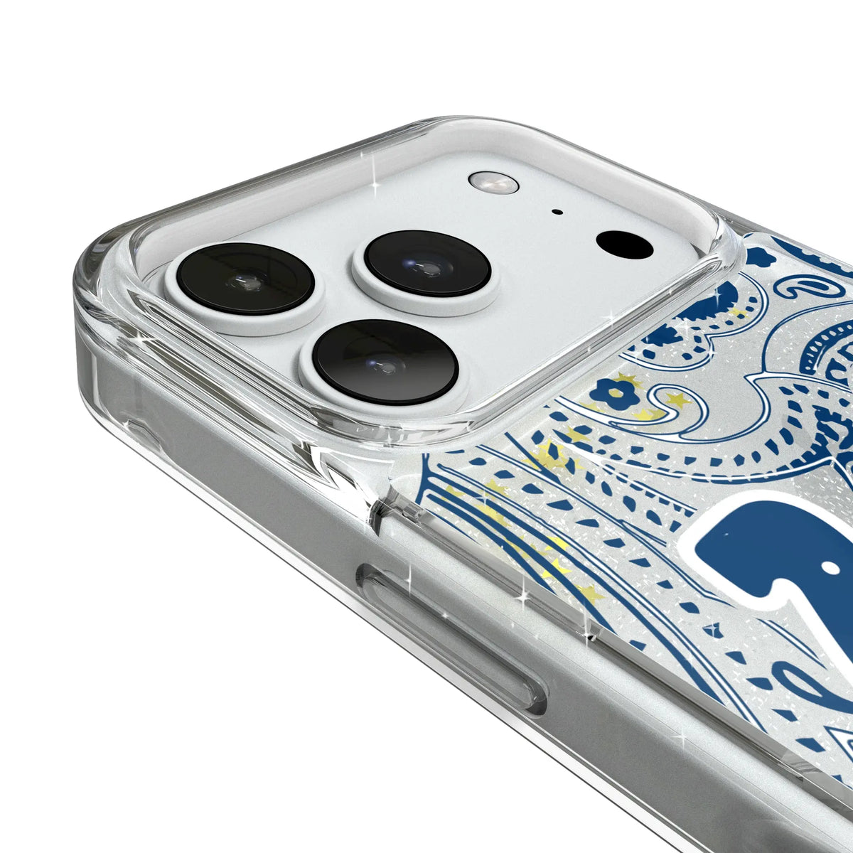 Indianapolis Colts Paisley iPhone Glitter Phone Case for Apple iPhone - Detail#Device_iPhone 18 Pro