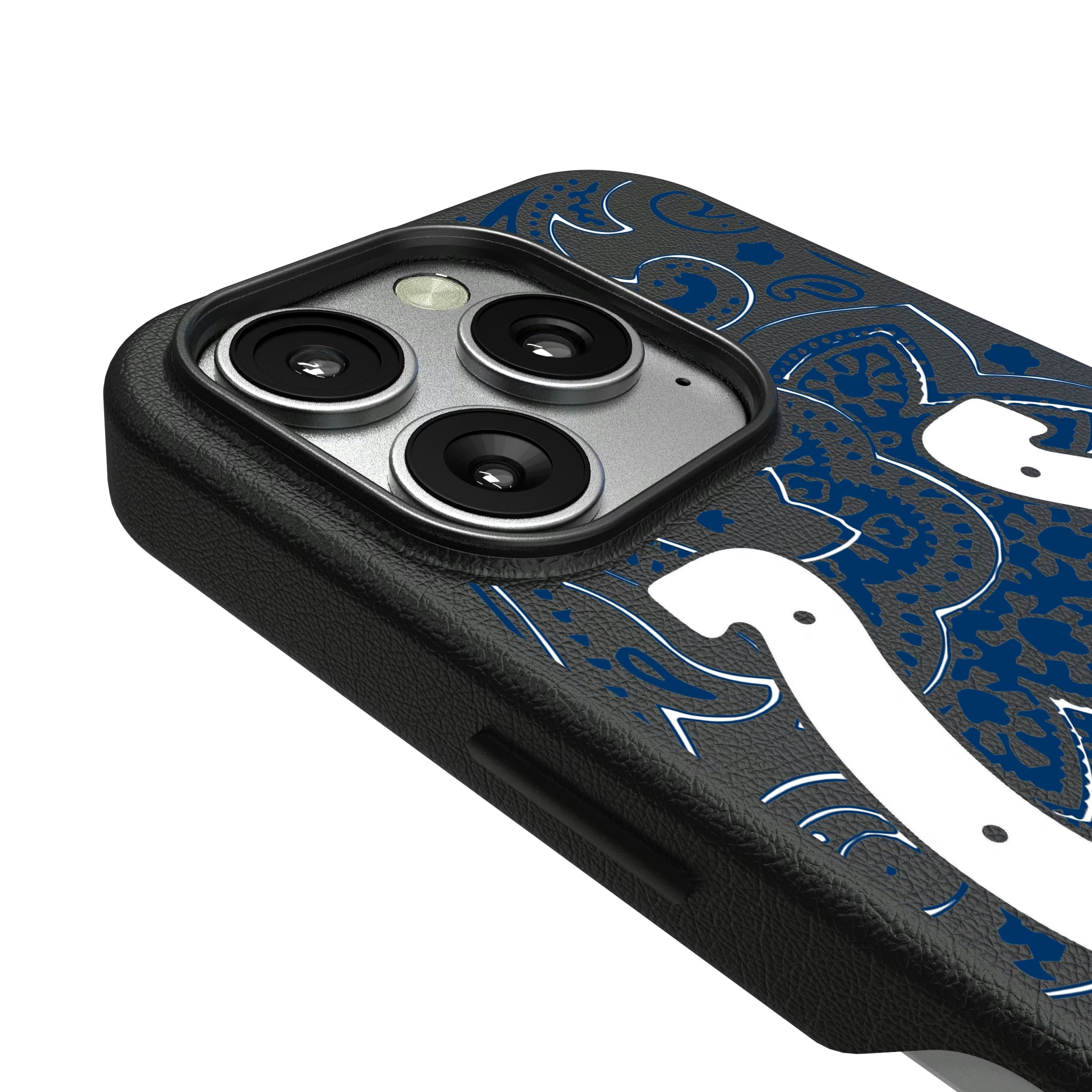 Indianapolis Colts Paisley iPhone MagSafe Compatible Phone Case for Apple iPhone - Detail