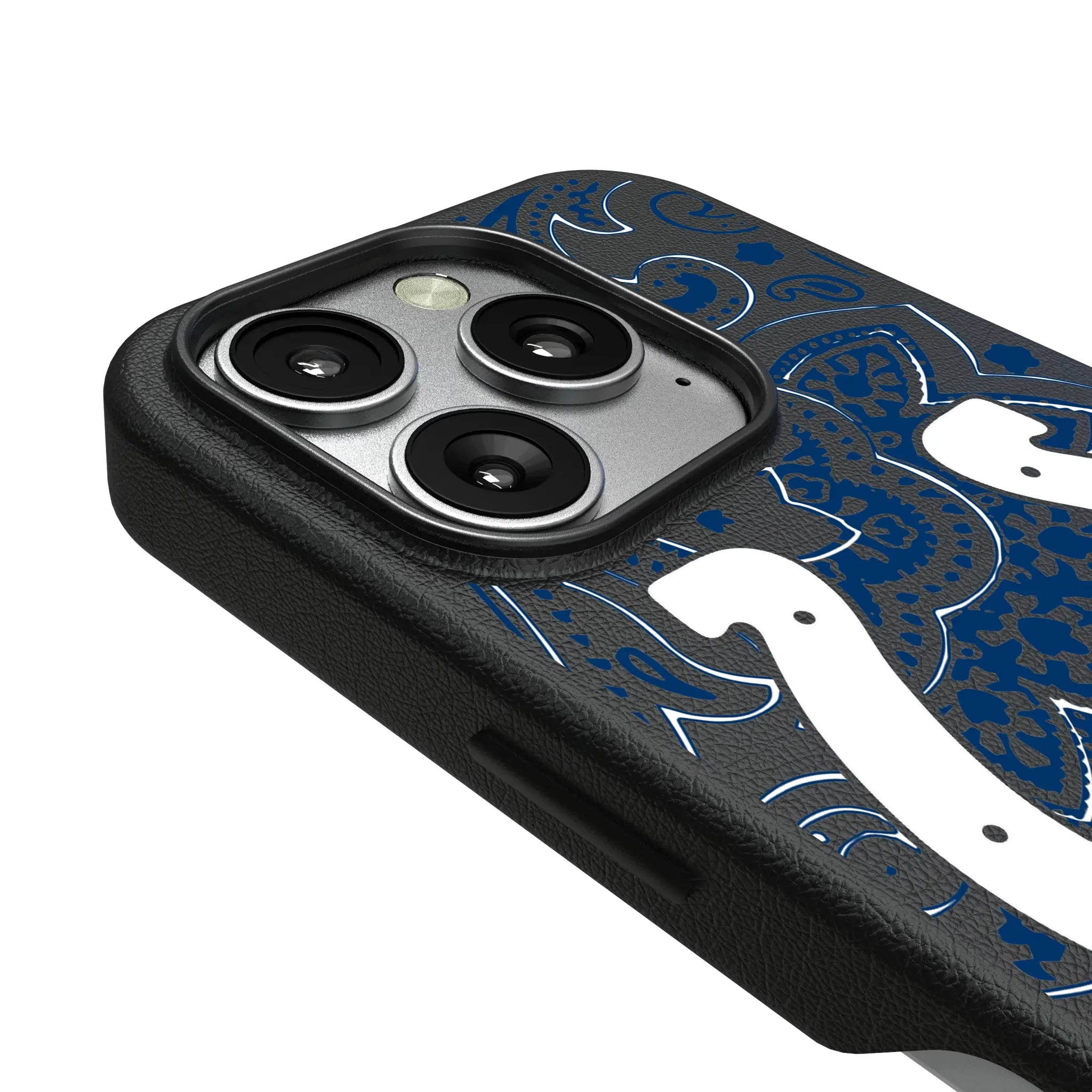 Indianapolis Colts Paisley iPhone MagSafe Compatible Phone Case for Apple iPhone - Detail