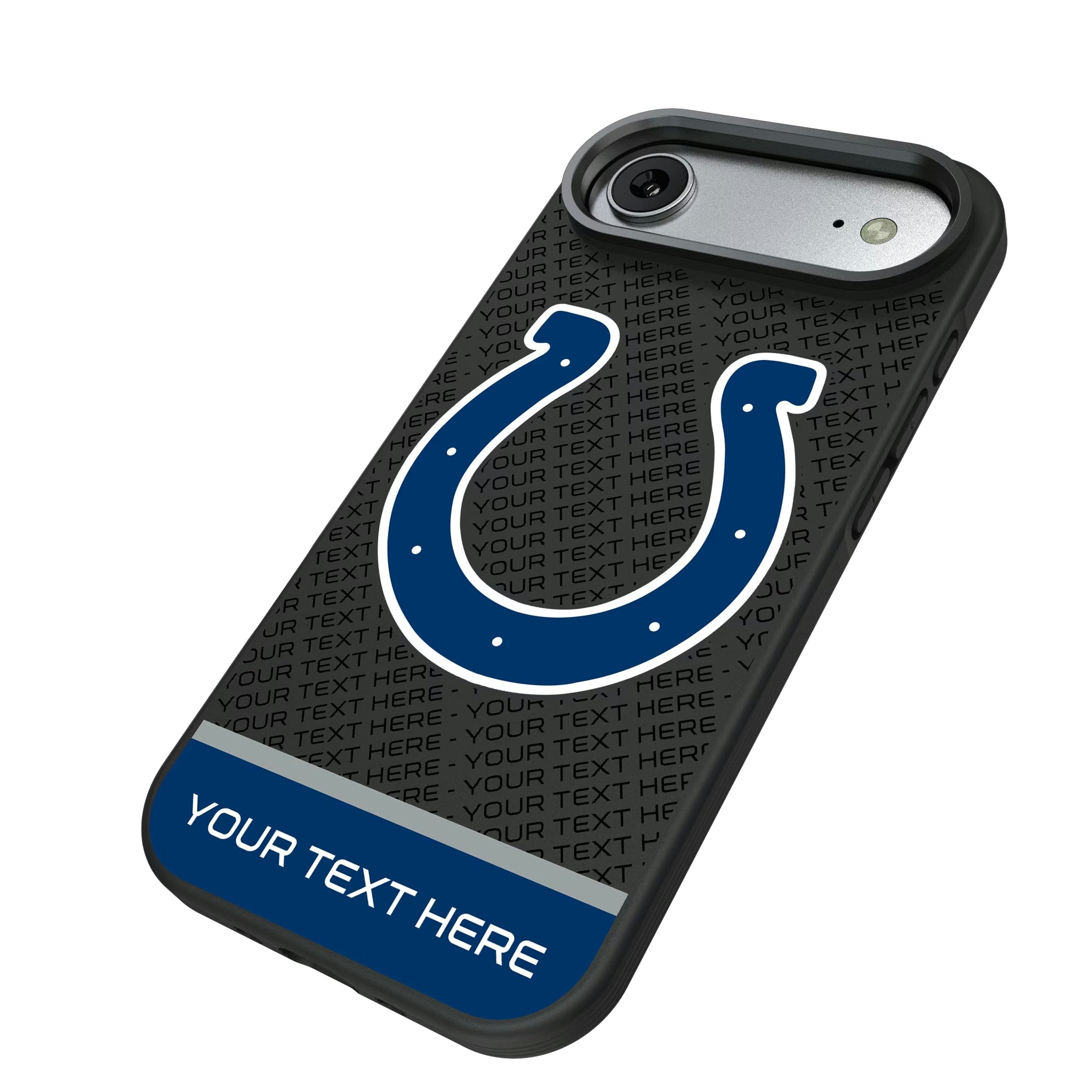 Indianapolis Colts Personalized EndZone Plus iPhone Bump Phone Case for Apple iPhone - Isometric View#Device_iPhone Air