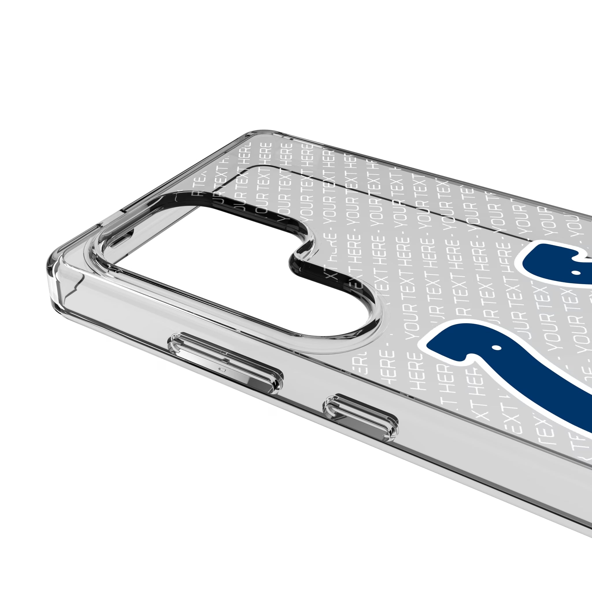 Indianapolis Colts Personalized EndZone Plus Galaxy Clear Phone Case for Samsung Galaxy - Detail