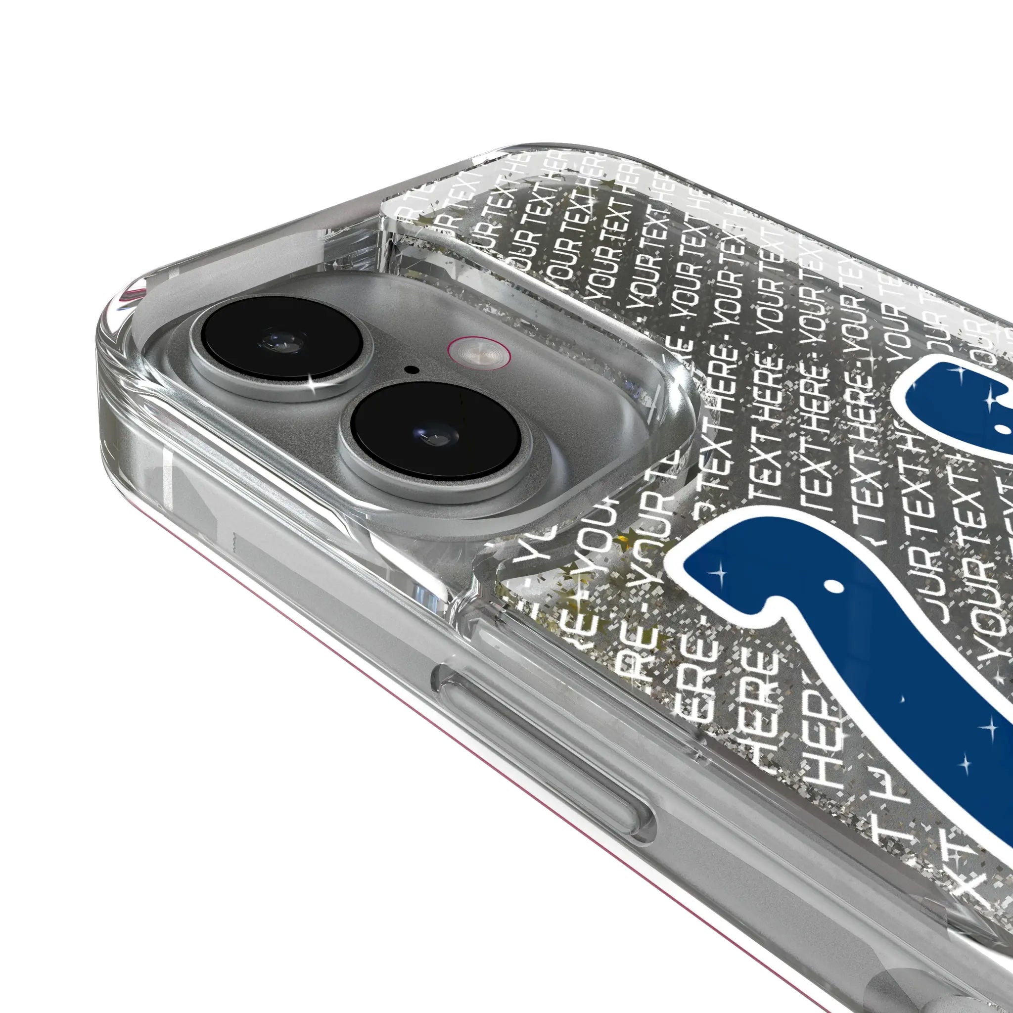 Indianapolis Colts Personalized EndZone Plus iPhone Glitter Phone Case for Apple iPhone - Detail