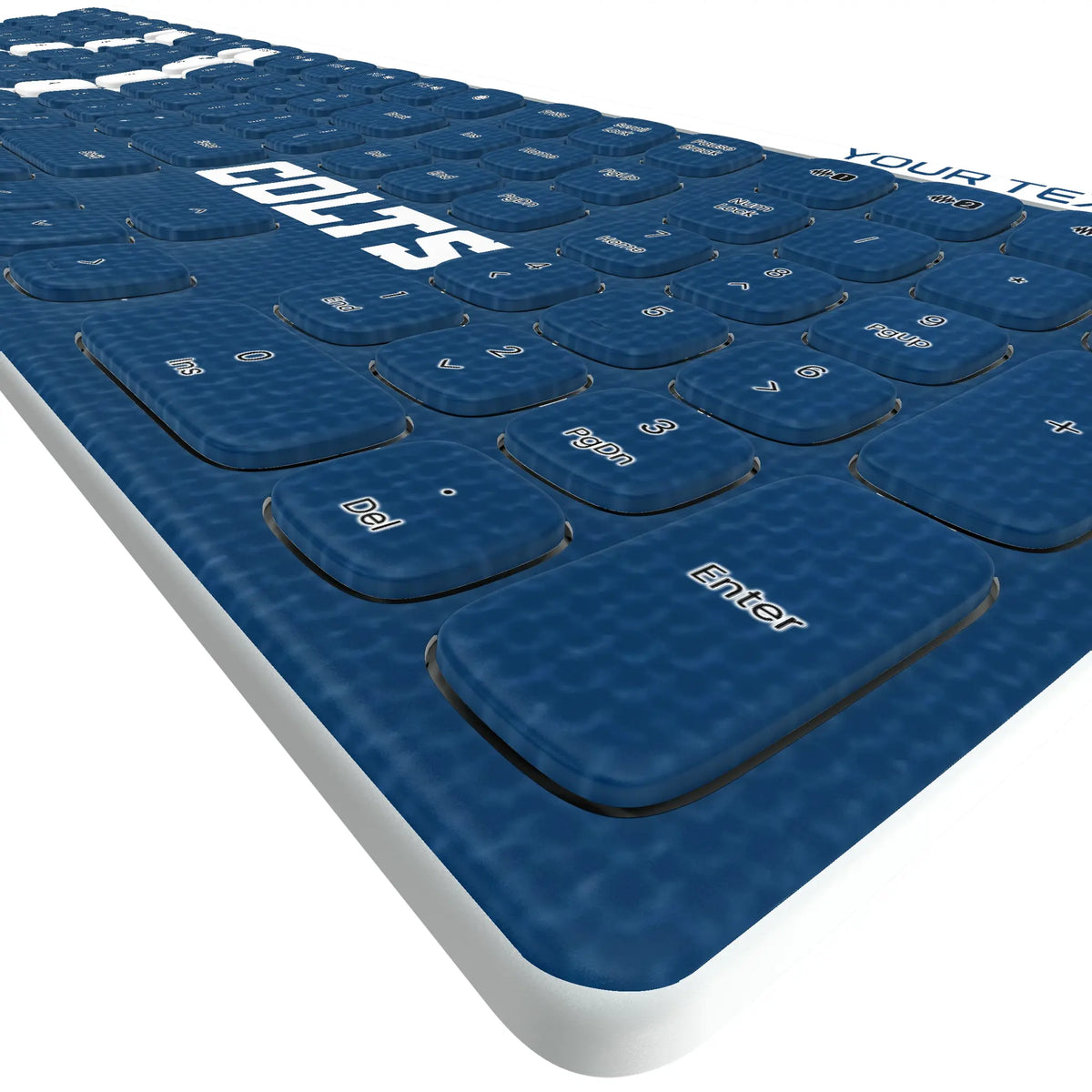 Indianapolis Colts Personalized Endzone Solid KKB605 Curved Wireless Keyboard - Detail