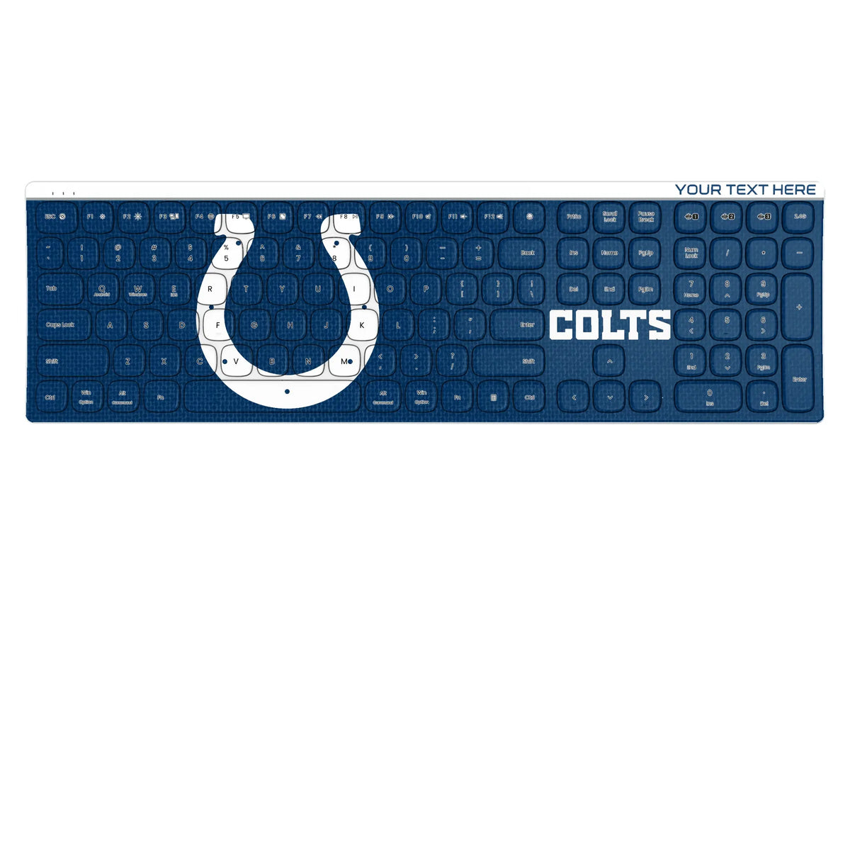 Indianapolis Colts Personalized Endzone Solid KKB605 Curved Wireless Keyboard