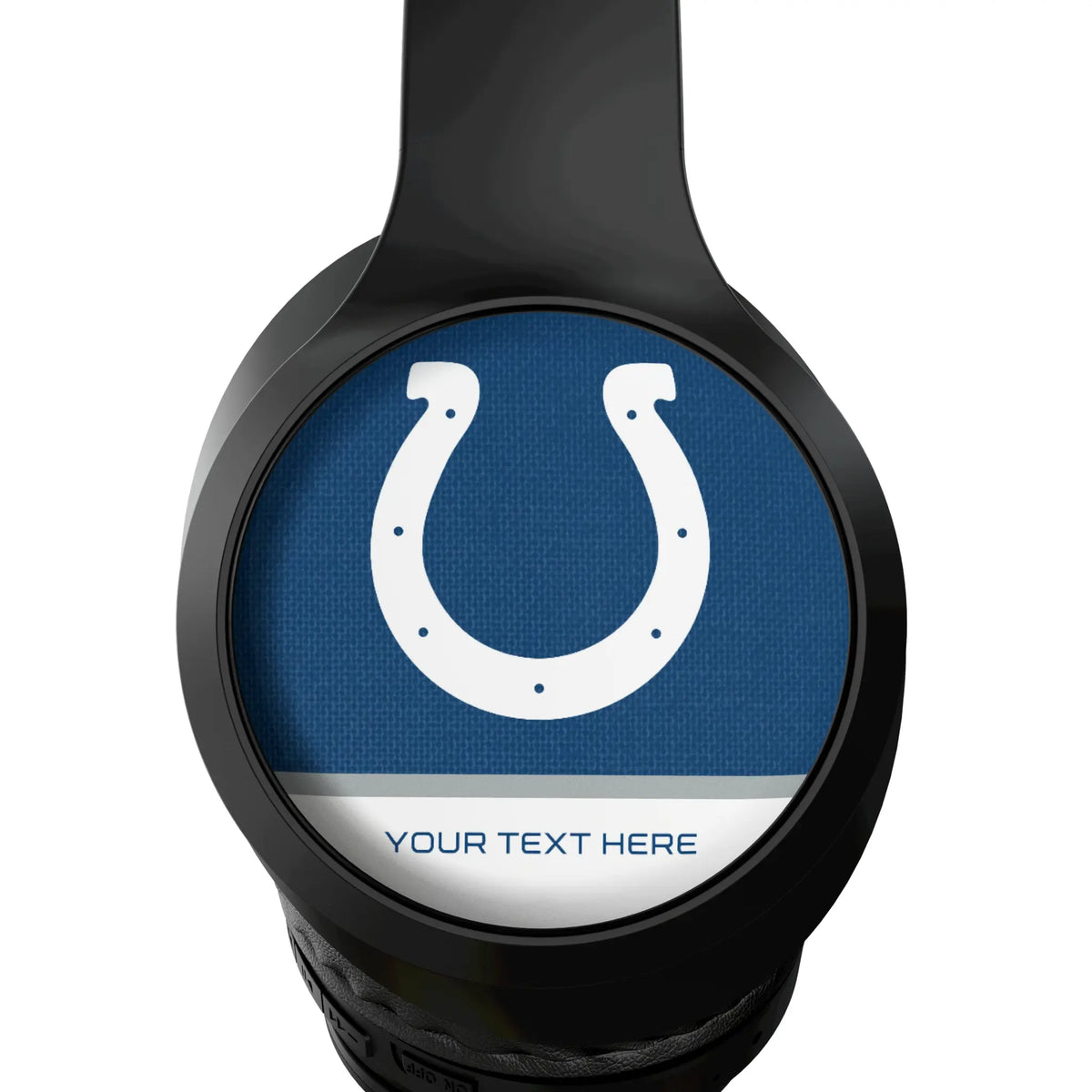 Indianapolis Colts Personalized Endzone Solid Wireless Over-Ear Headphones With Case - Detail