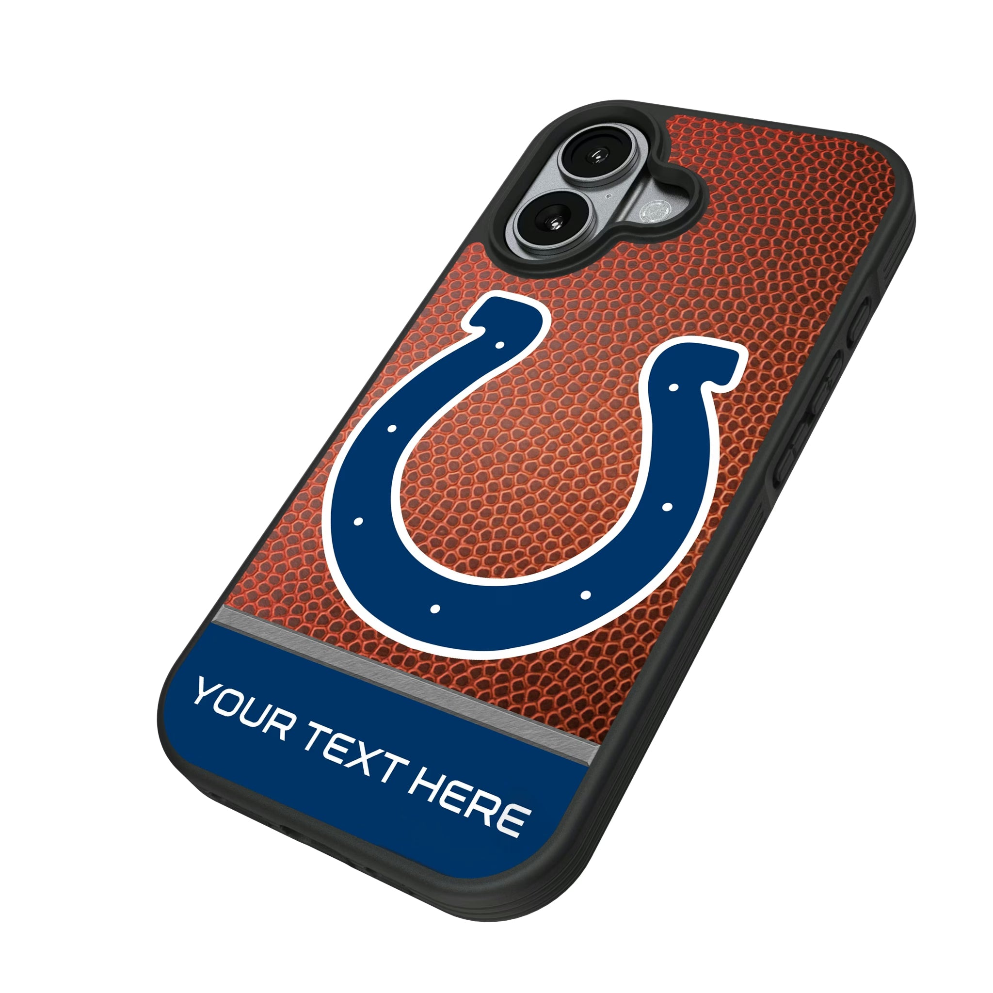 Indianapolis Colts Personalized Football iPhone Bump Phone Case for Apple iPhone - Isometric View#Device_iPhone 17