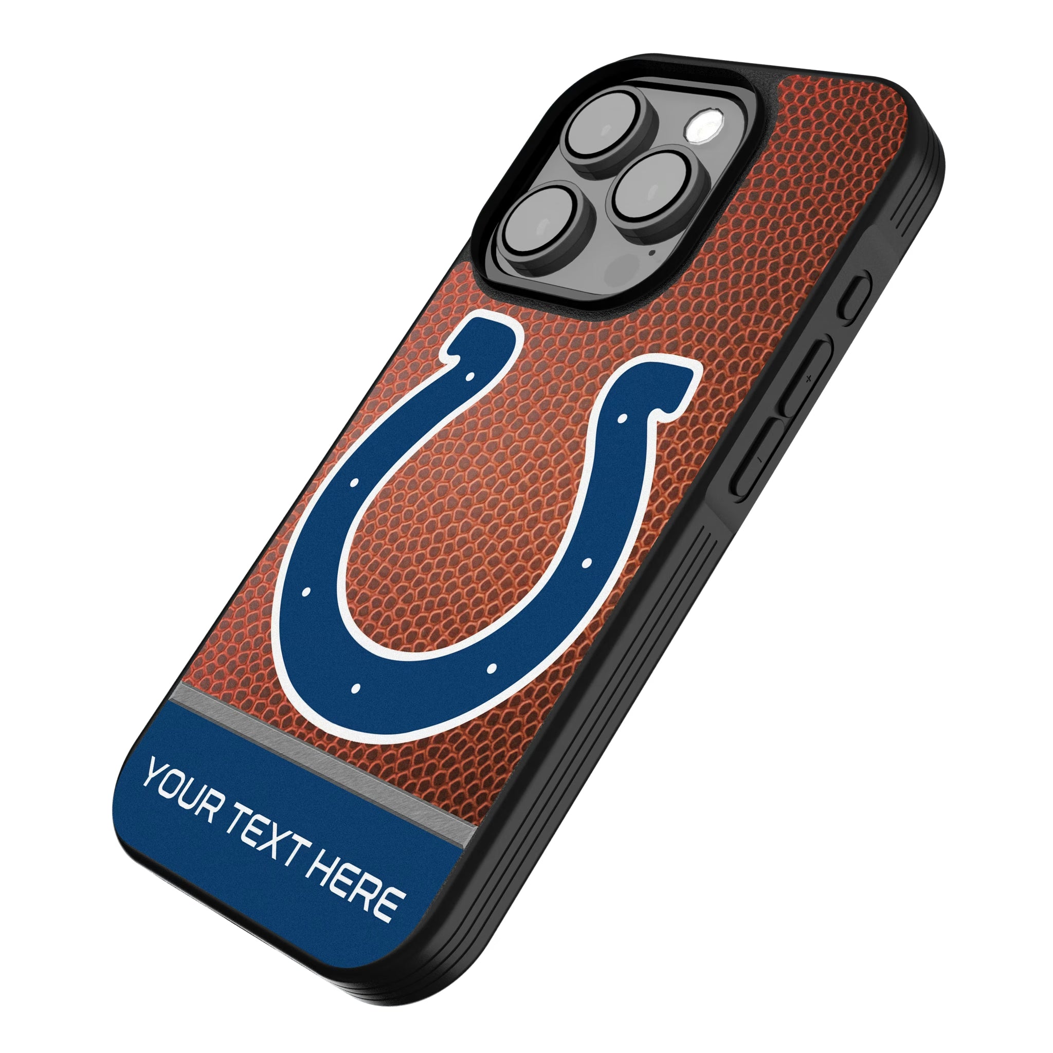 Indianapolis Colts Personalized Football iPhone Bump Phone Case for Apple iPhone - Isometric View