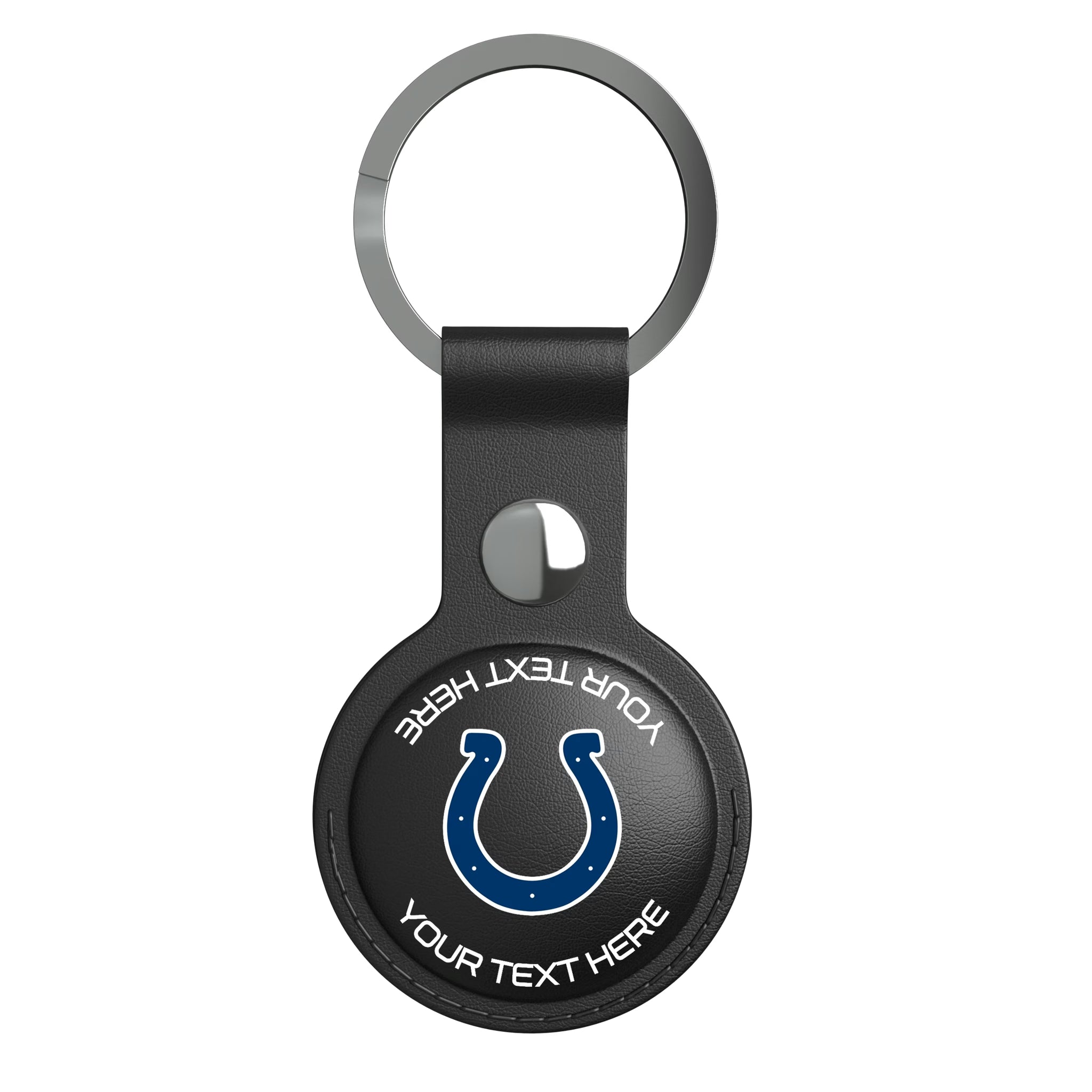 Indianapolis Colts Personalized Insignia AirTag Black Airtag Holder