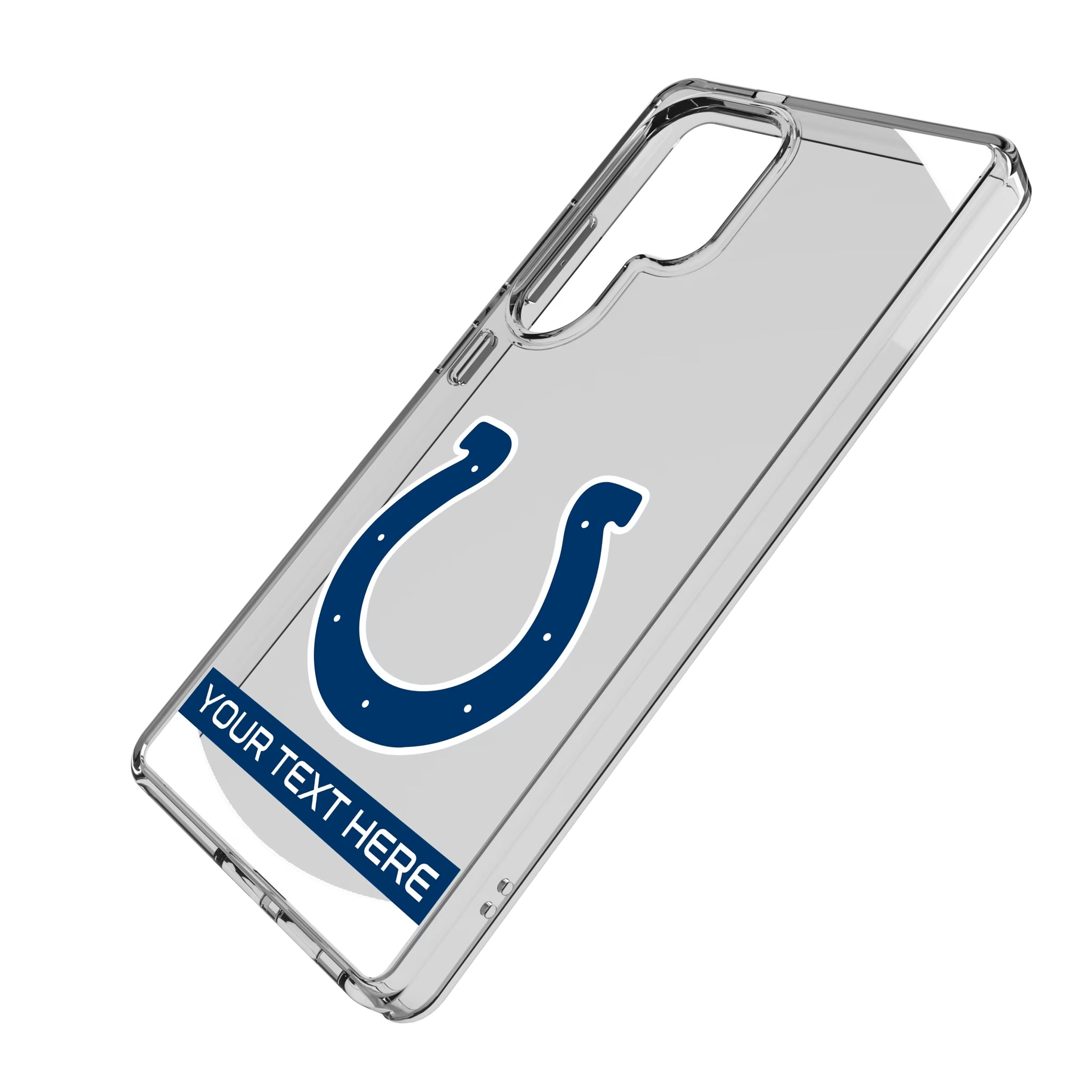 Indianapolis Colts Personalized Tilt Galaxy Clear Phone Case for Samsung Galaxy - Isometric View