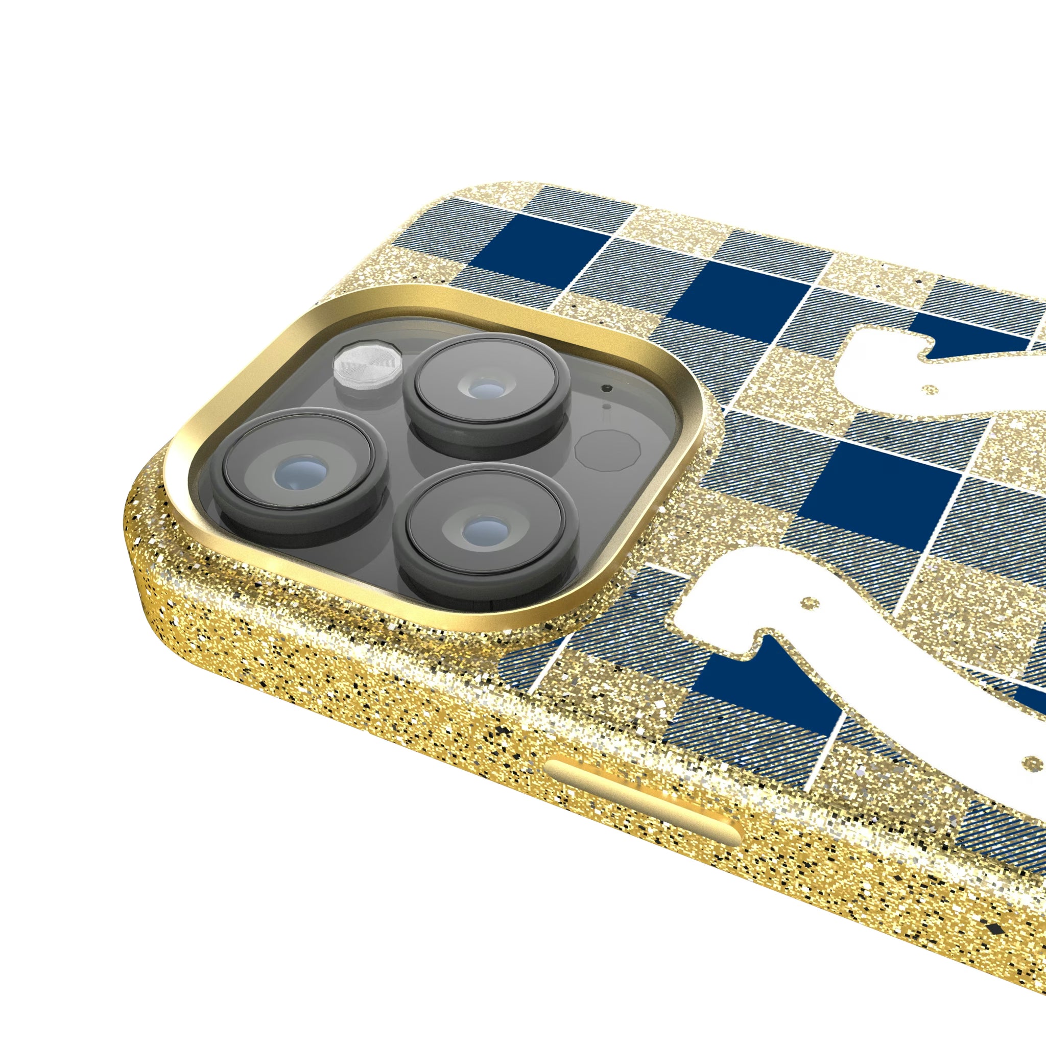 Indianapolis Colts Plaid iPhone Bling Phone Case for Apple iPhone - Detail