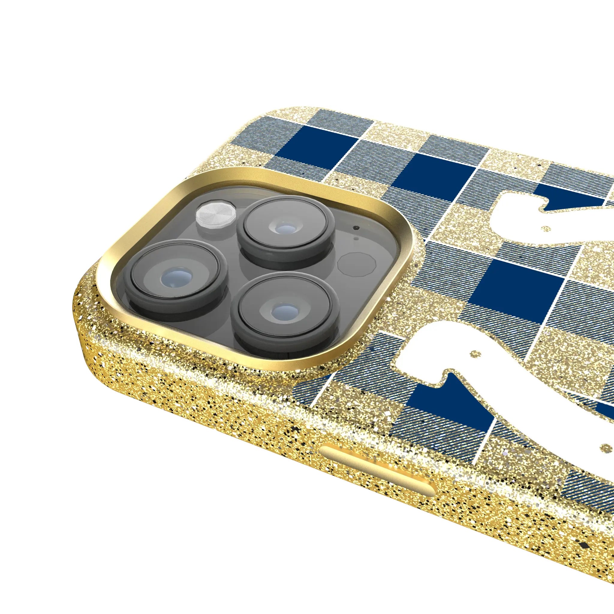 Indianapolis Colts Plaid iPhone Bling Phone Case for Apple iPhone - Detail