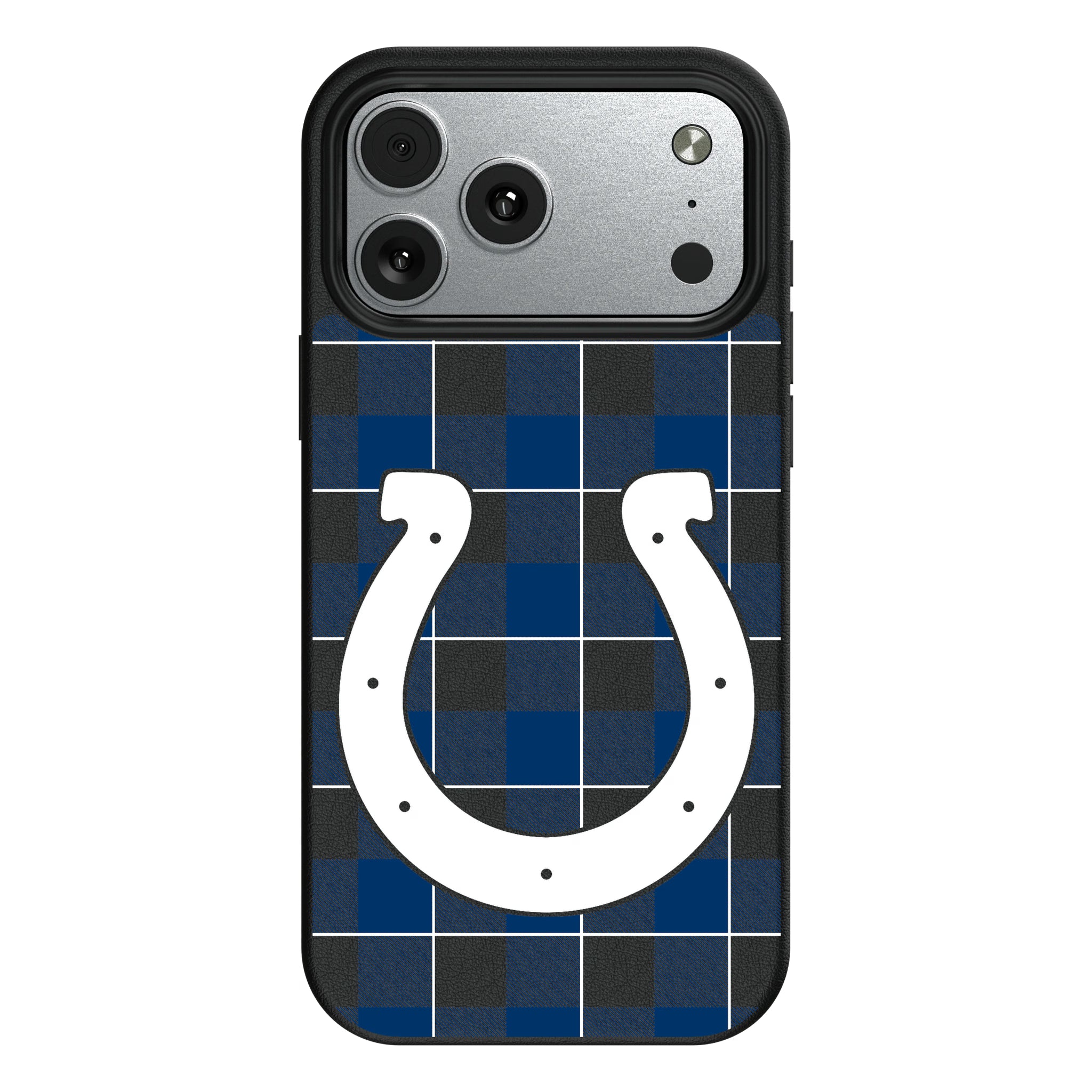 Indianapolis Colts Plaid iPhone MagSafe Compatible Phone Case for Apple iPhone#Device_iPhone 17 Pro Max