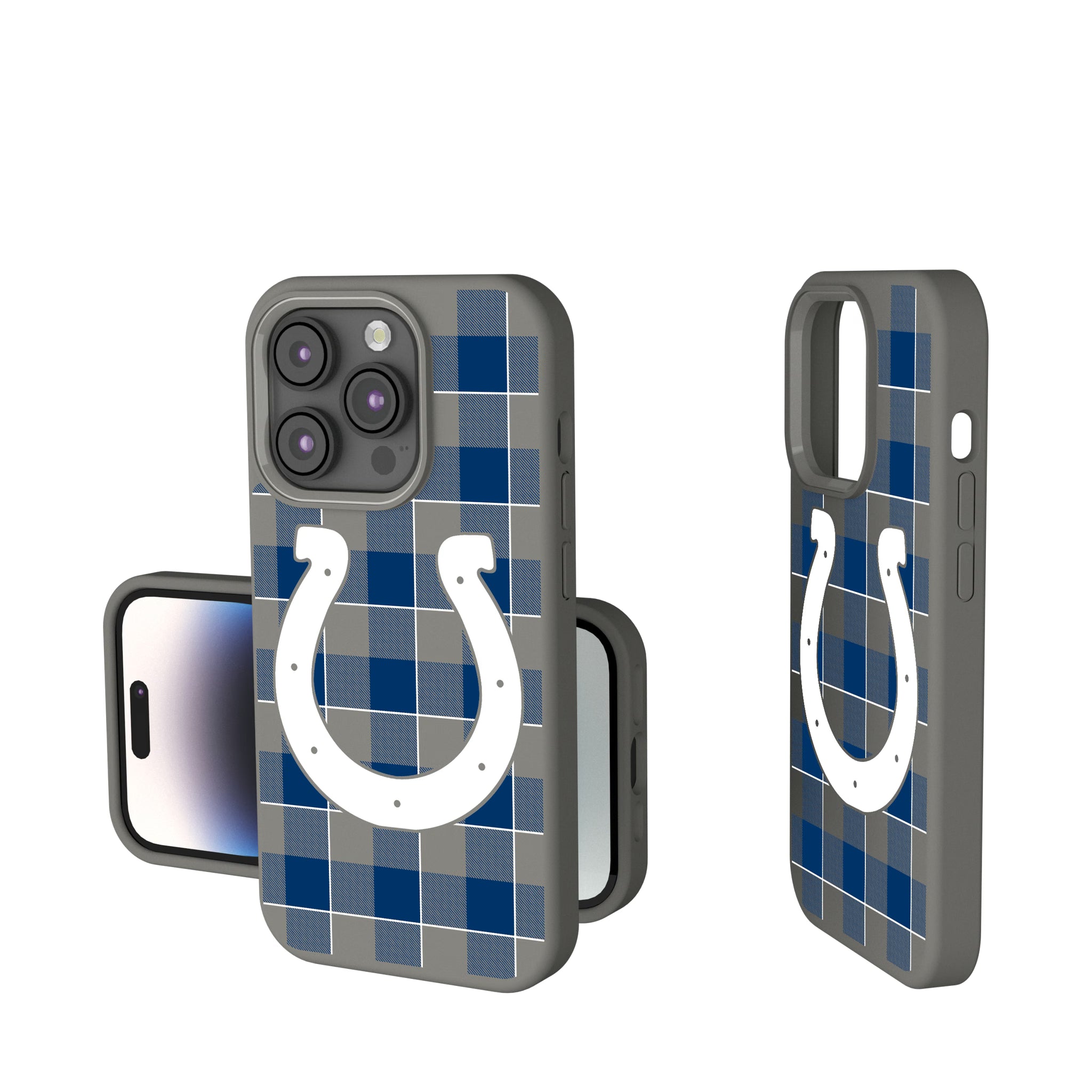 Indianapolis Colts Plaid iPhone Soft Touch Phone Case for Apple iPhone