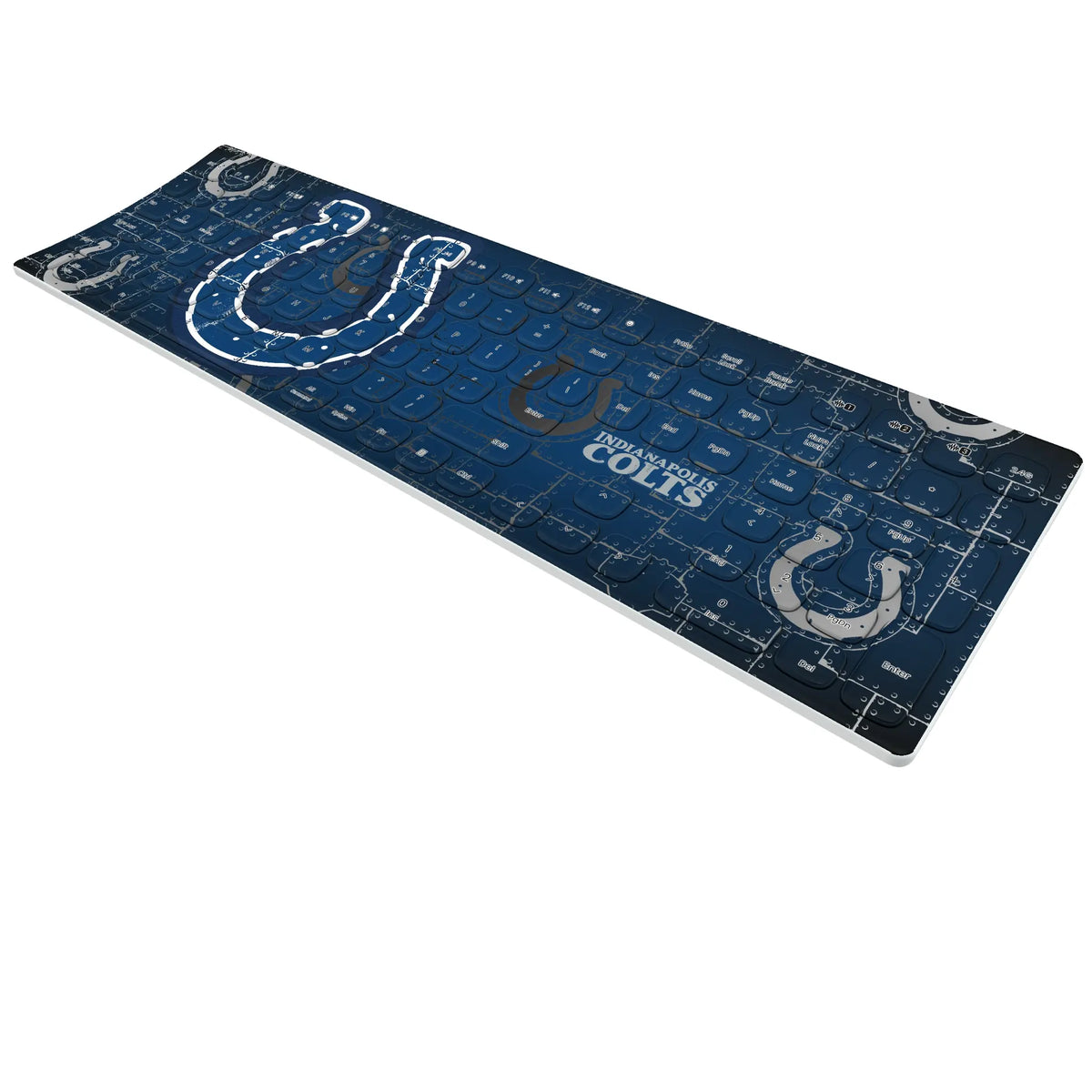 Indianapolis Colts Rivet KKB605 Curved Wireless Keyboard - Isometric View