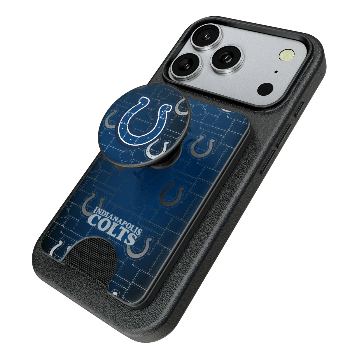 Indianapolis Colts Rivet Popsockets Wallet Magnetic - Isometric View