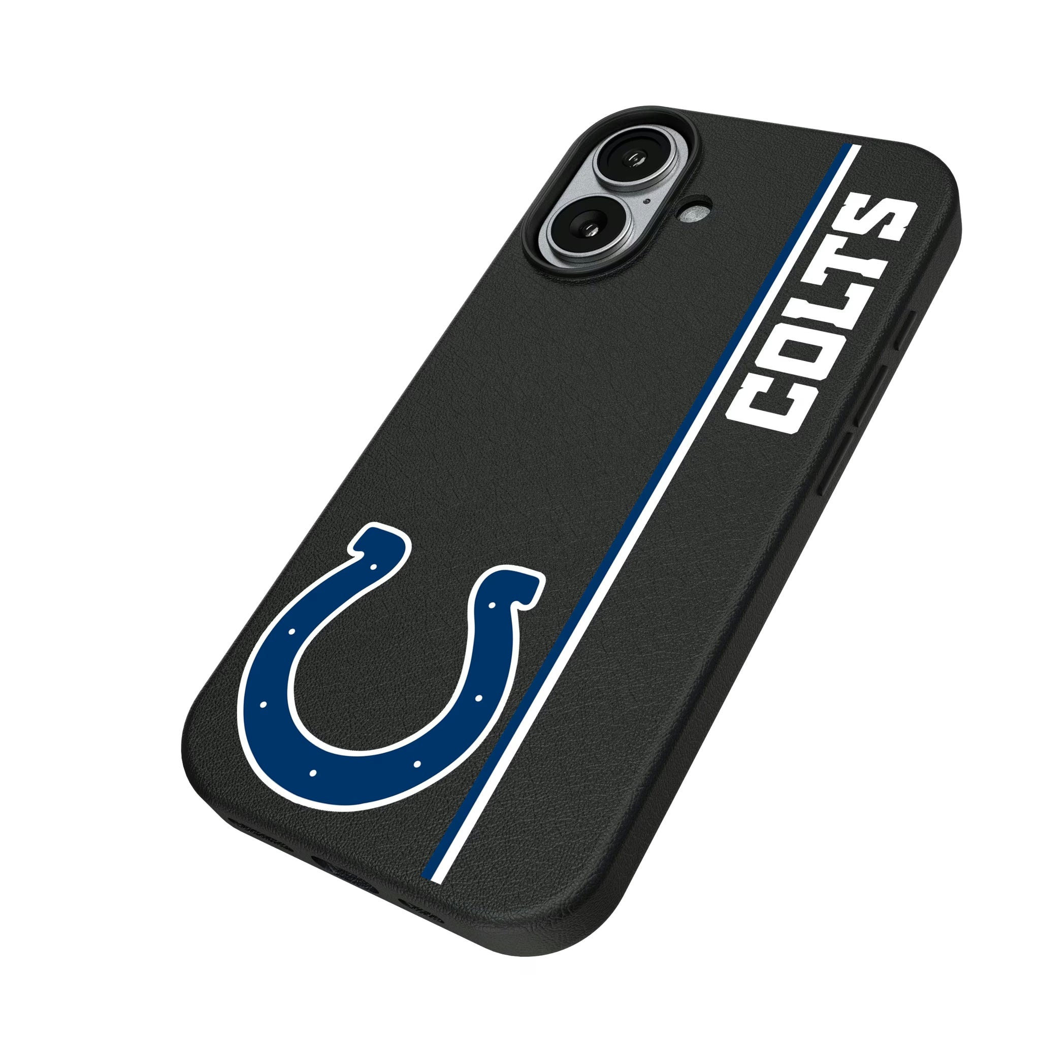 Indianapolis Colts Sidebar iPhone MagSafe Compatible Phone Case for Apple iPhone - Isometric View#Device_iPhone 17