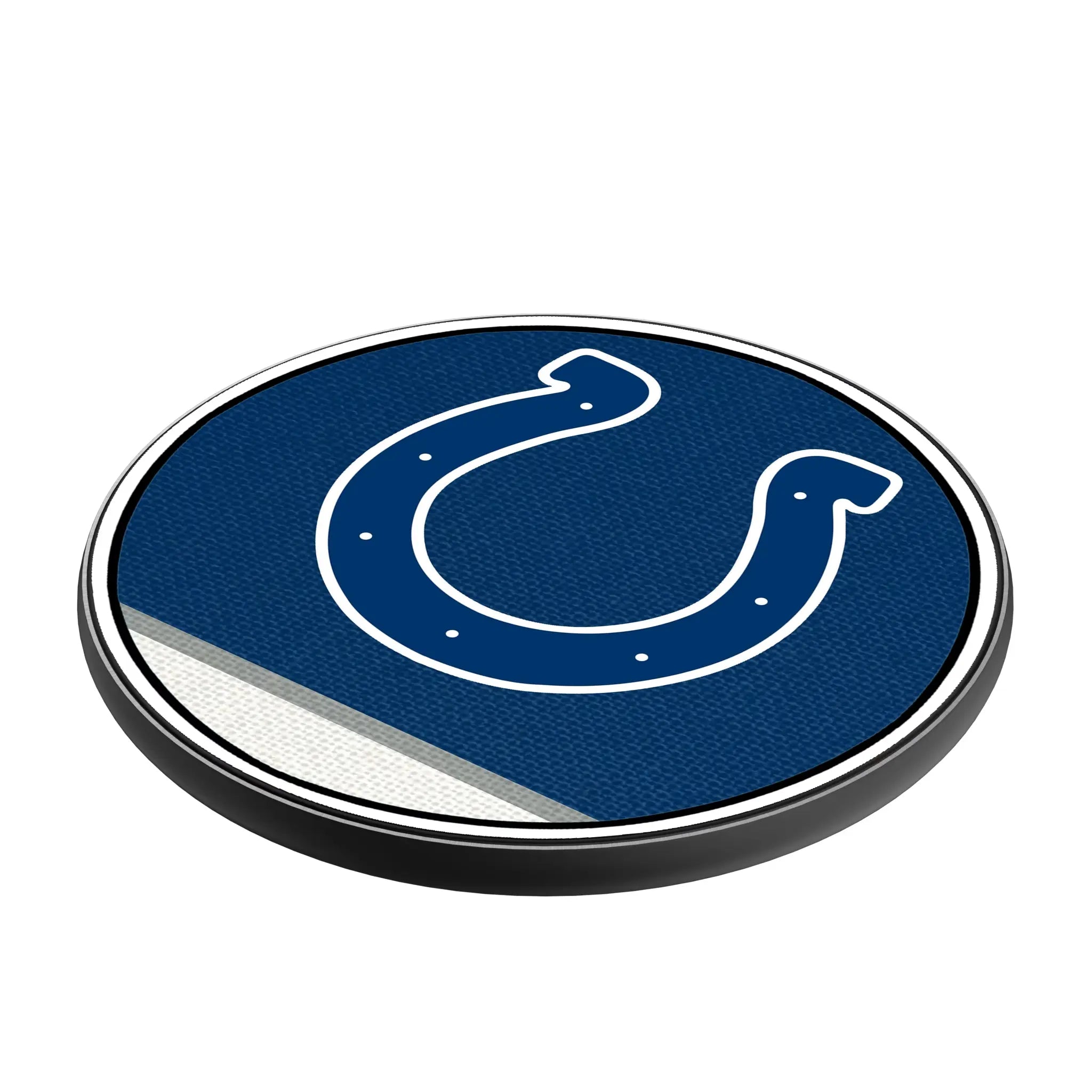Indianapolis Colts Stripe 15-Watt Wireless Charger - Isometric View