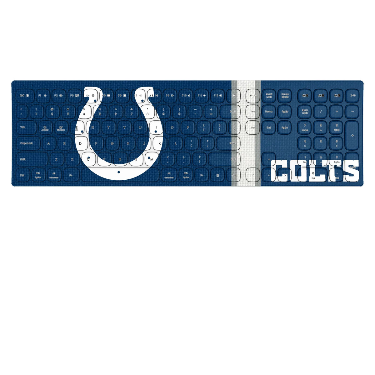 Indianapolis Colts Stripe KKB605 Curved Wireless Keyboard