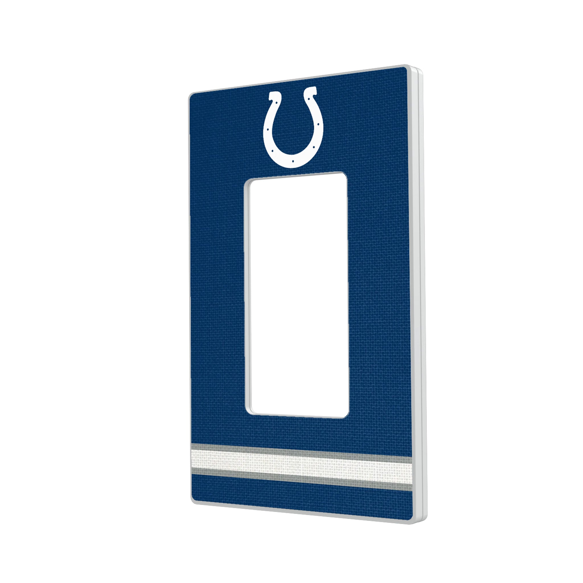 Indianapolis Colts Stripe Hidden-Screw Light Switch Plate#Style_Single Rocker