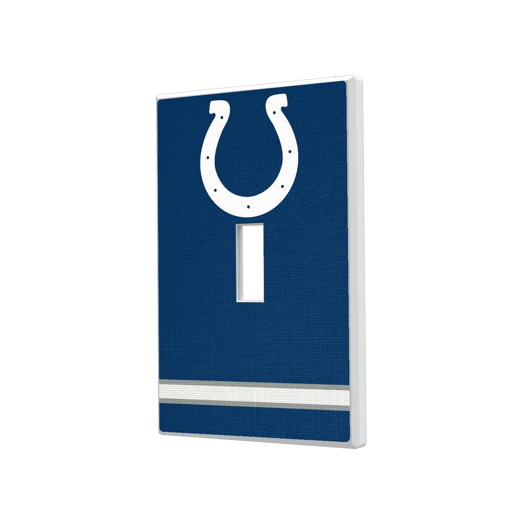 Indianapolis Colts Stripe Hidden-Screw Light Switch Plate#Style_Single Toggle