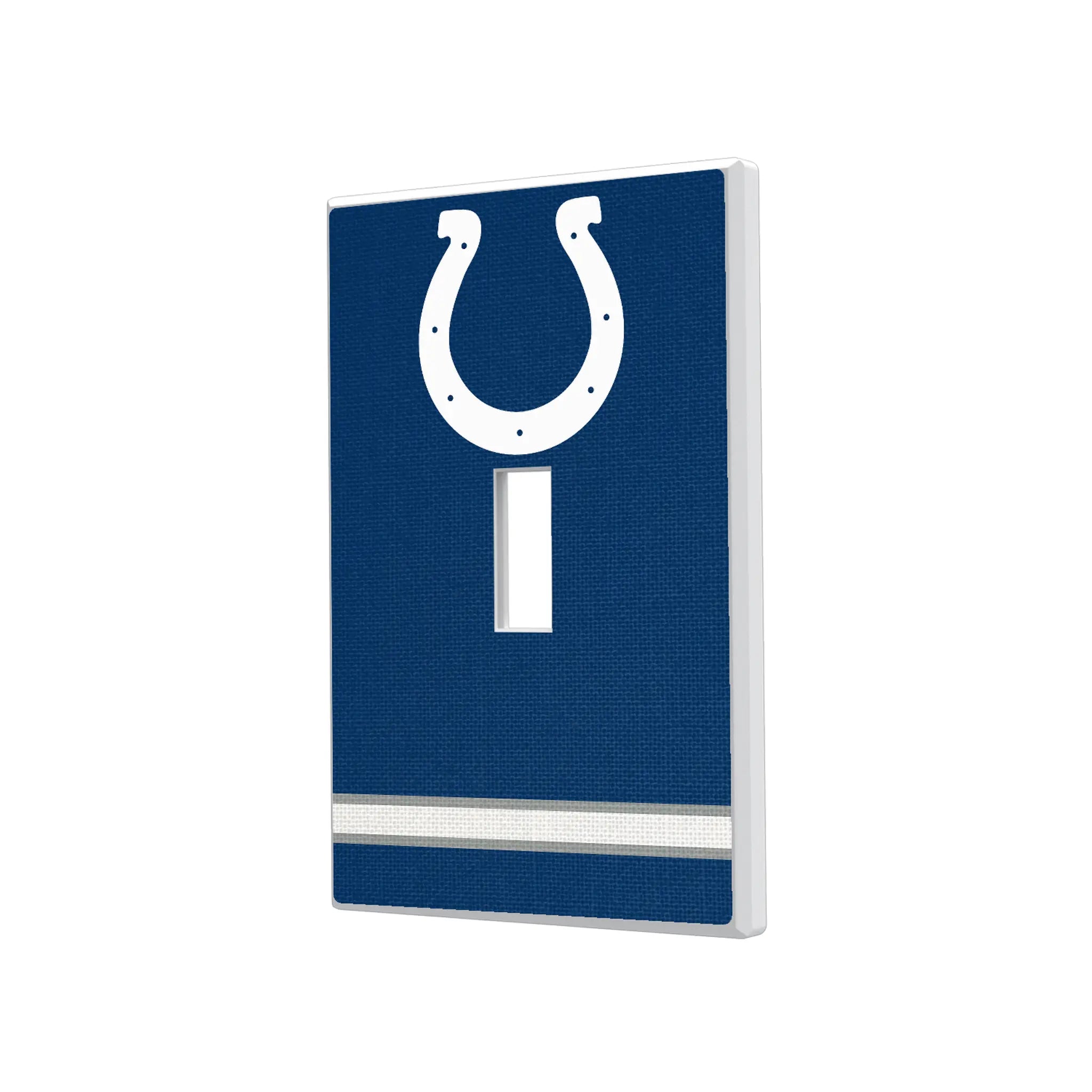 Indianapolis Colts Stripe Hidden-Screw Light Switch Plate#Style_Single Toggle