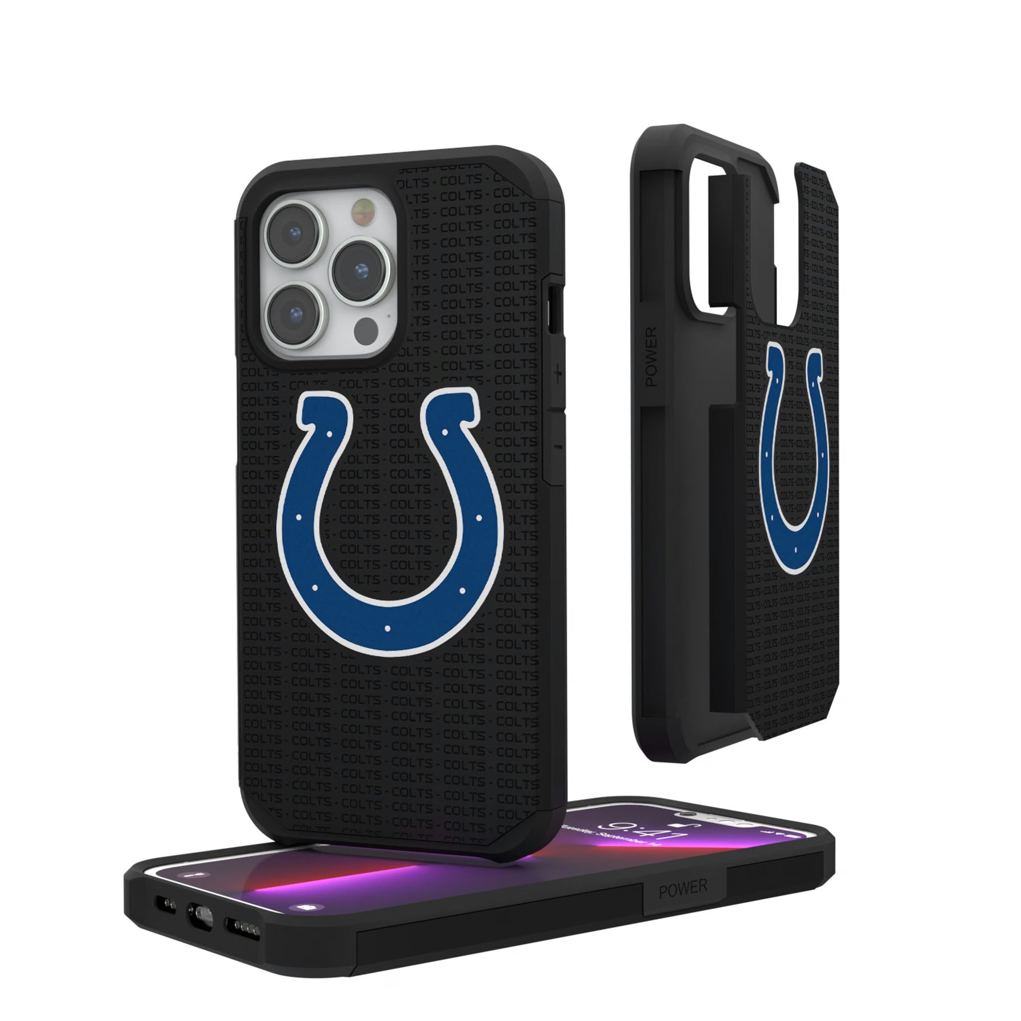 Indianapolis Colts Text Backdrop iPhone Rugged Phone Case for Apple iPhone