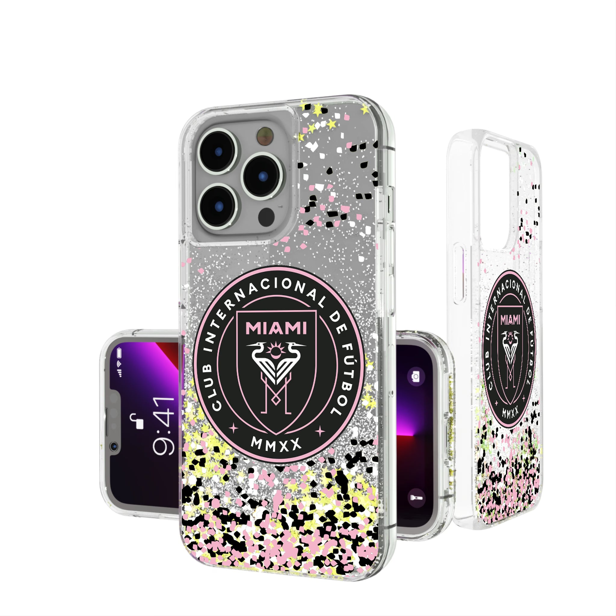Inter Miami CF Confetti iPhone Glitter Phone Case for Apple iPhone