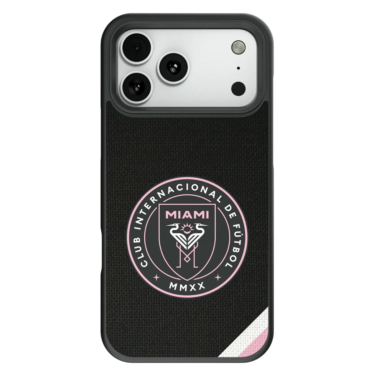Inter Miami CF Diagonal Stripe Bump Phone Case for Apple iPhone